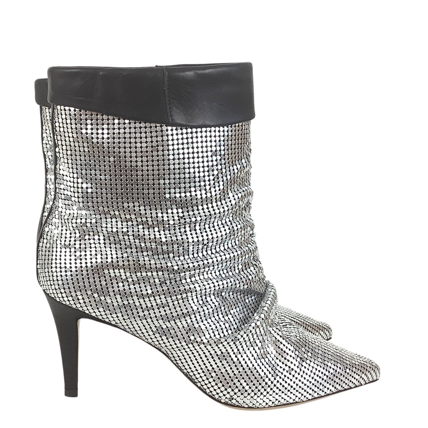 Silver Mesh Booties