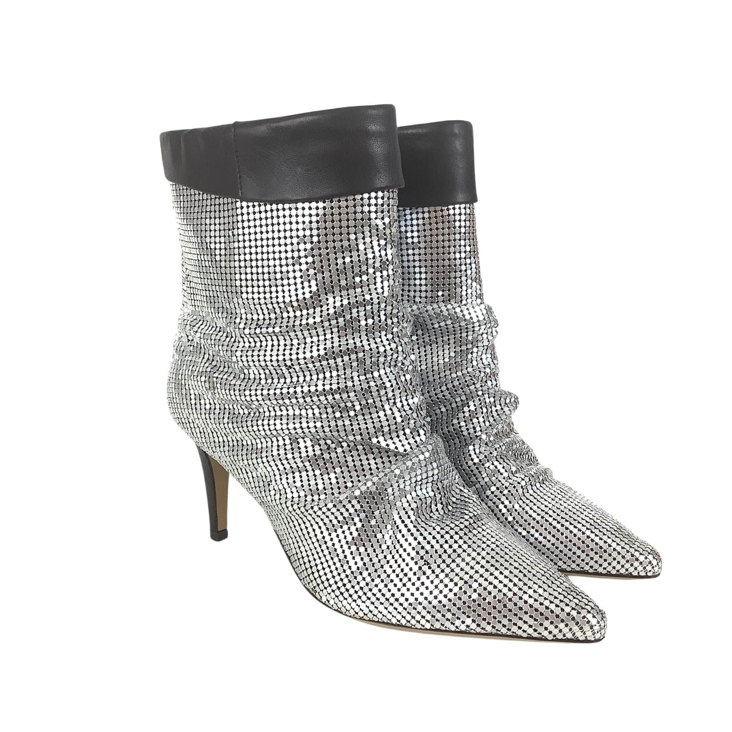Silver Mesh Booties