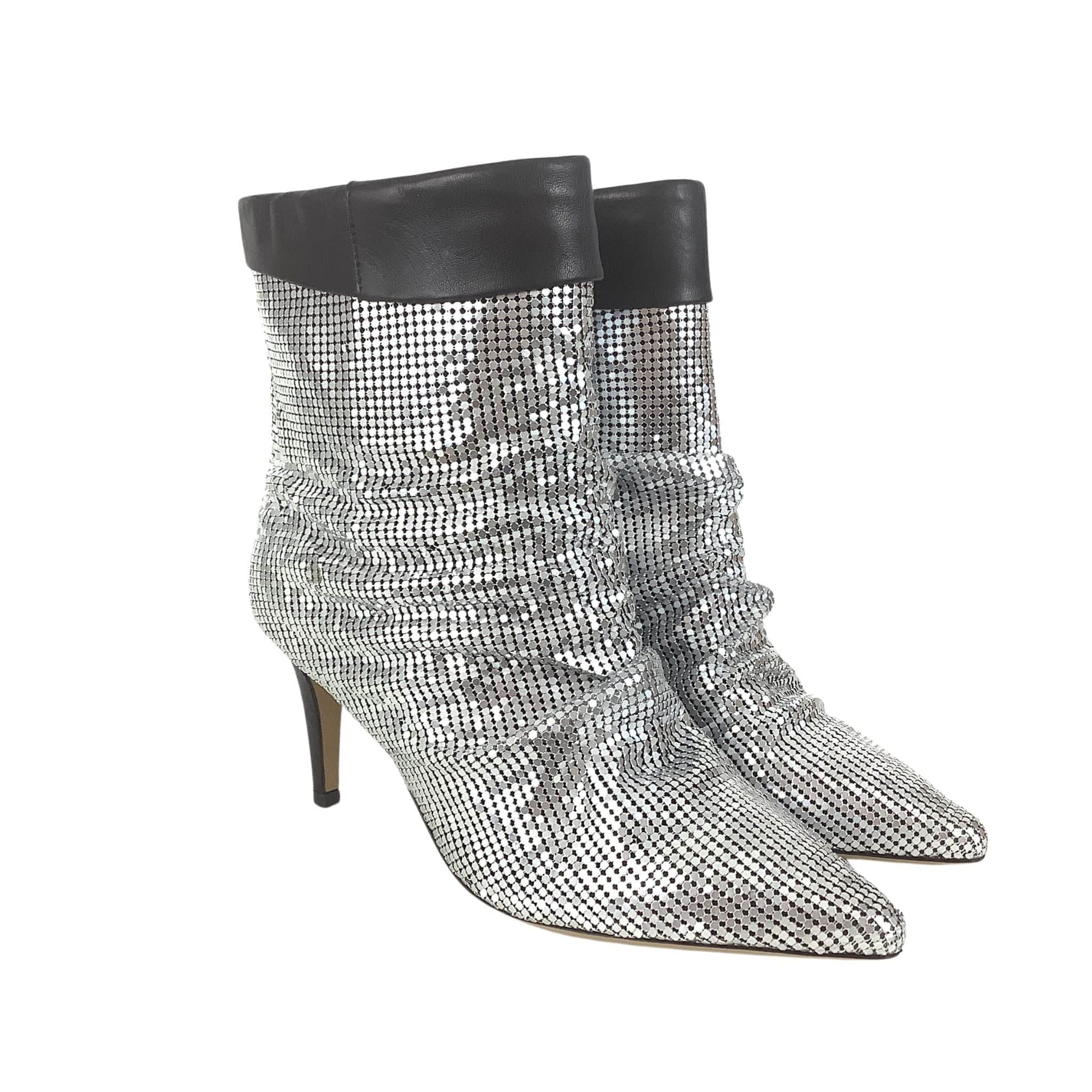 Silver Mesh Booties