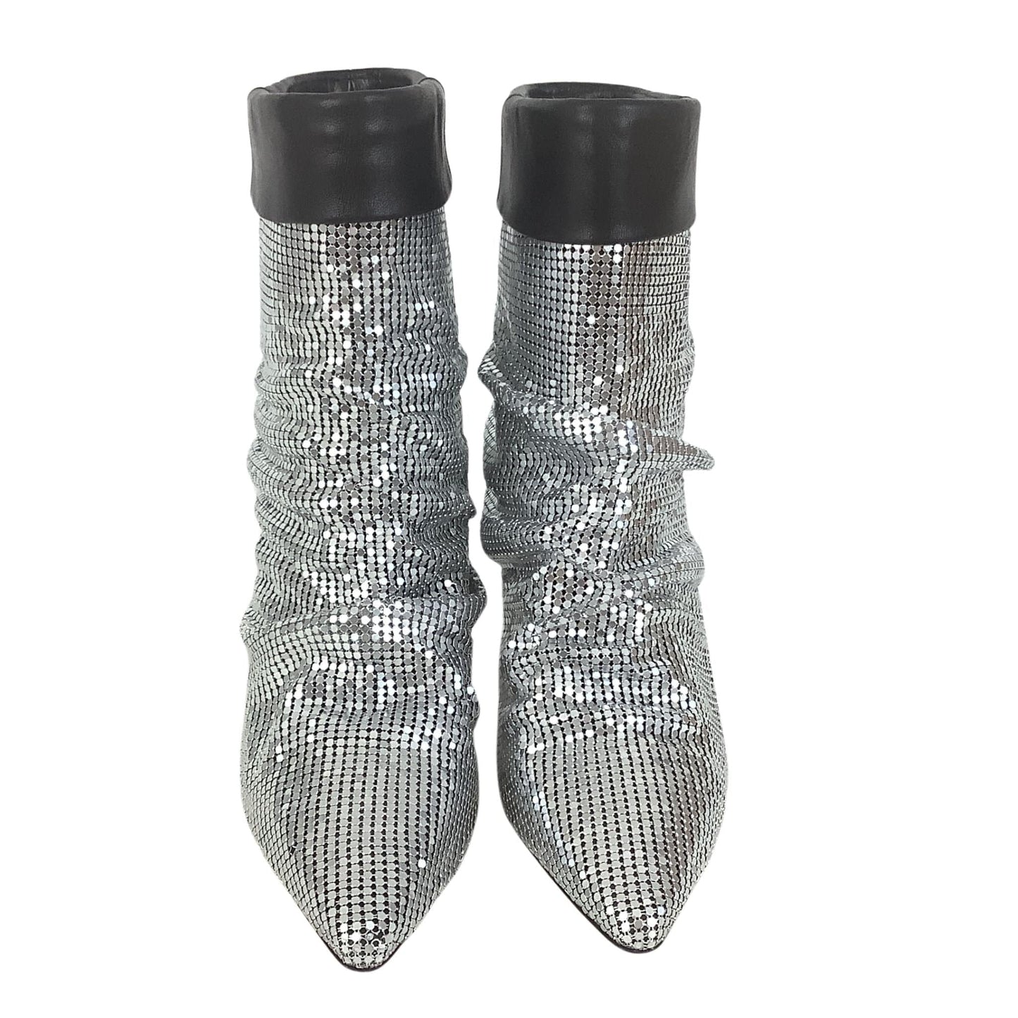 Silver Mesh Booties
