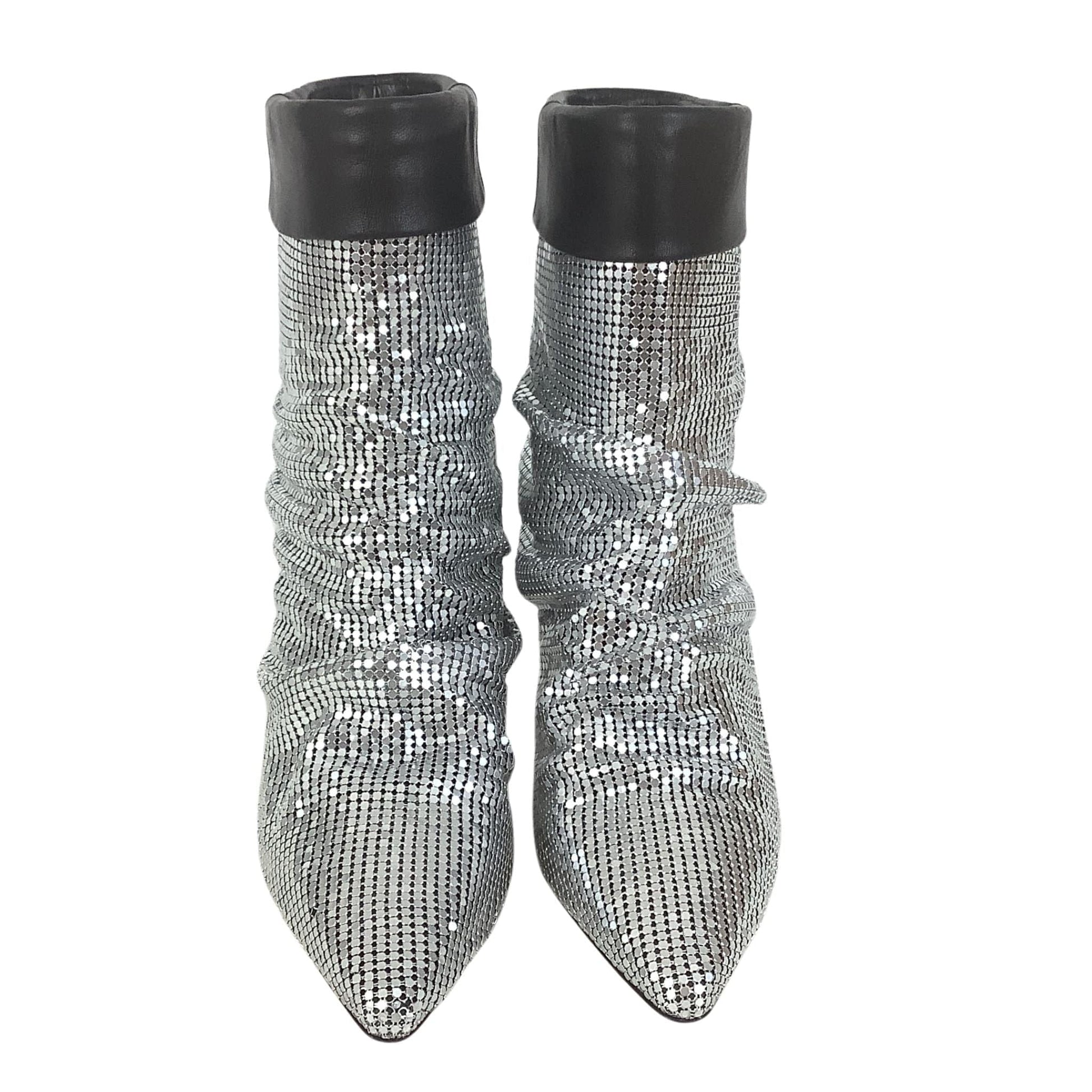 Silver Mesh Booties