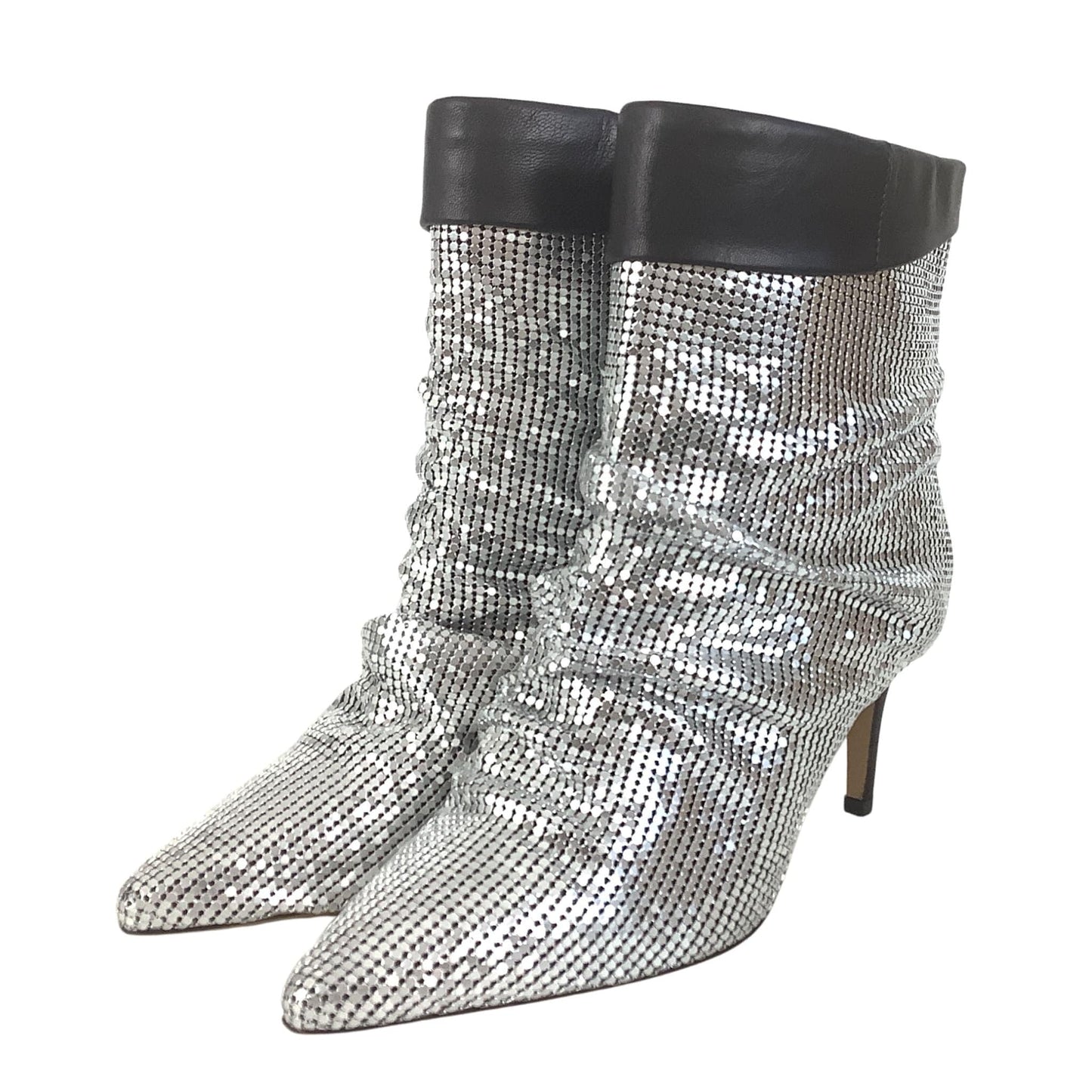 Silver Mesh Booties