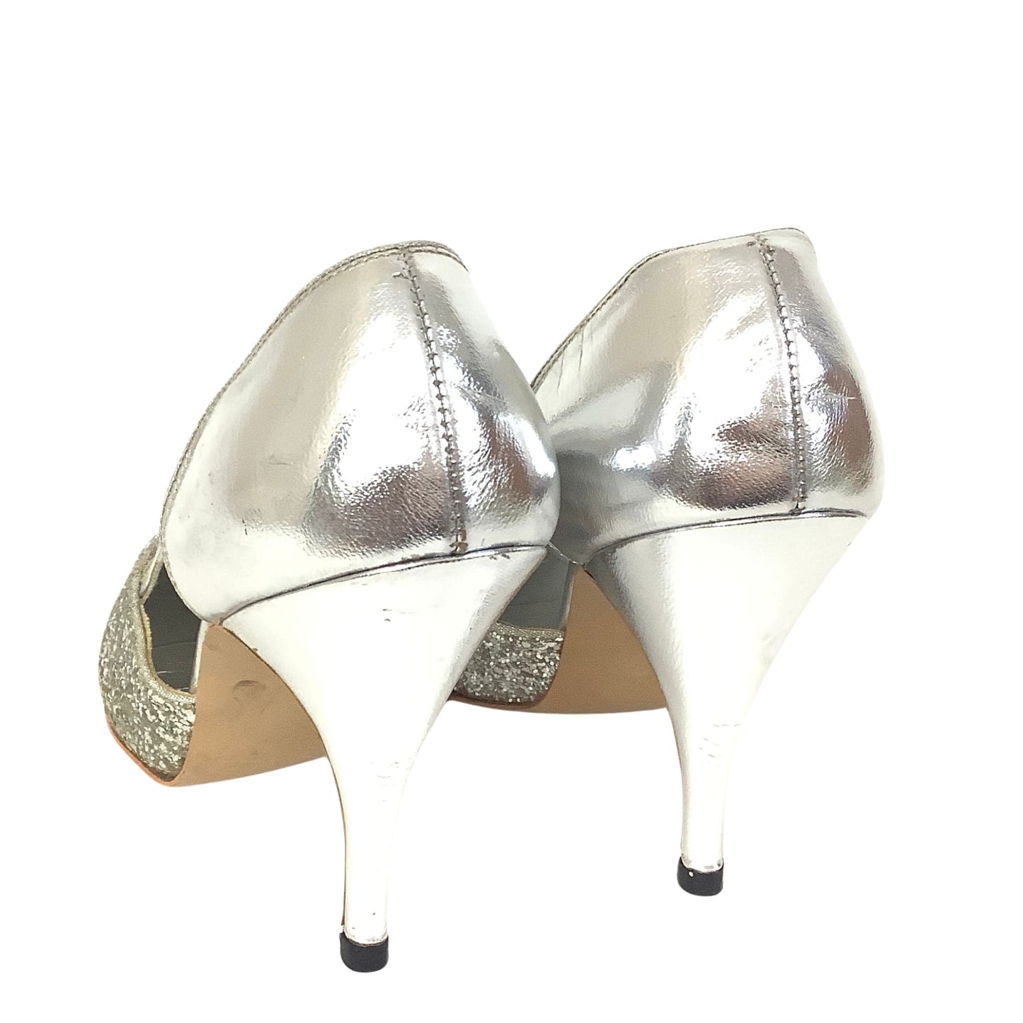 Silver Pin-up Heels