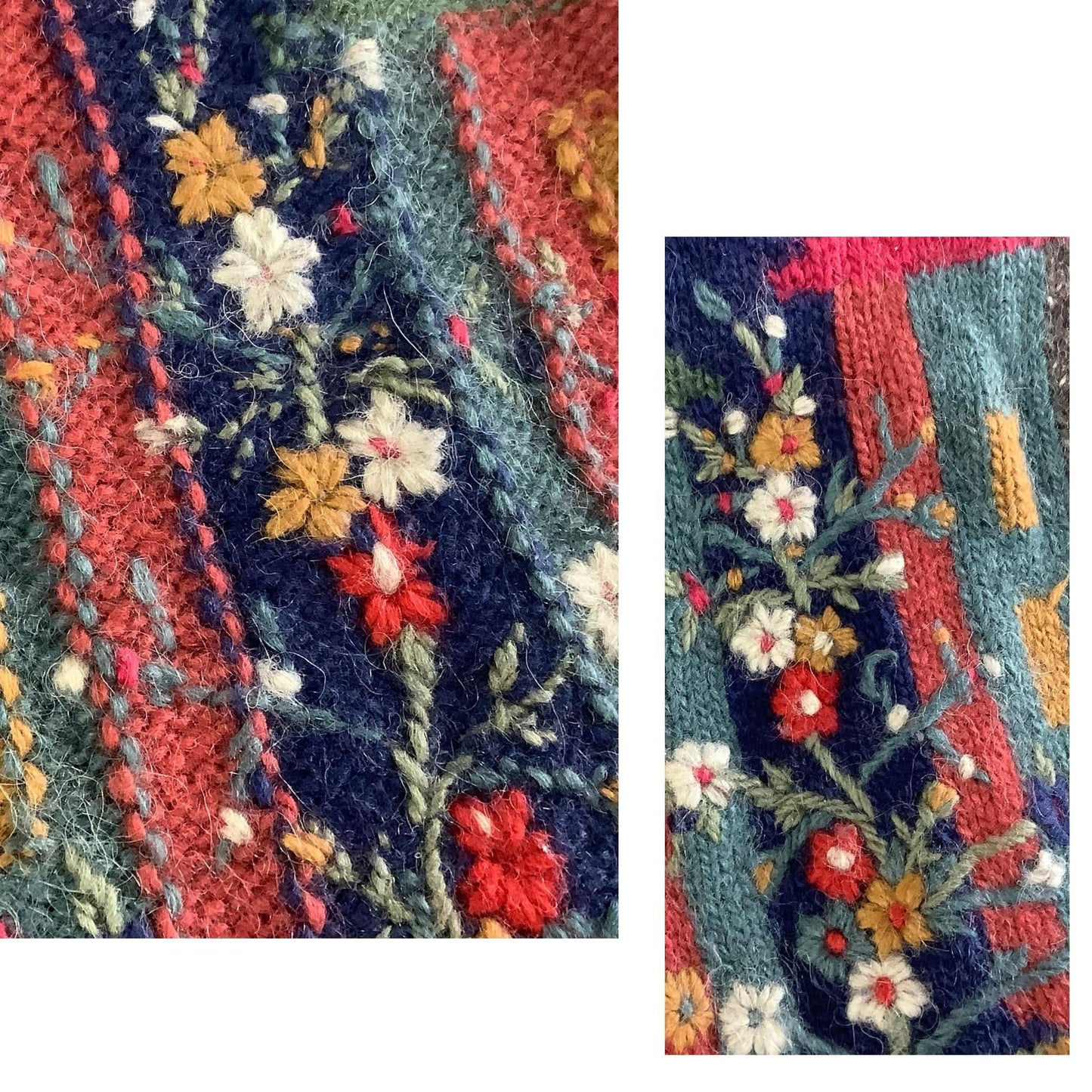Sirogojno Wool Sweater Medium / Multi / Vintage 1980s