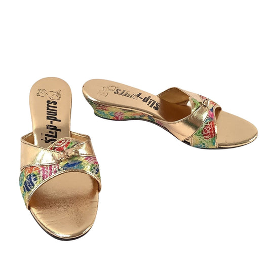 Slip-Purrs Gold Slippers