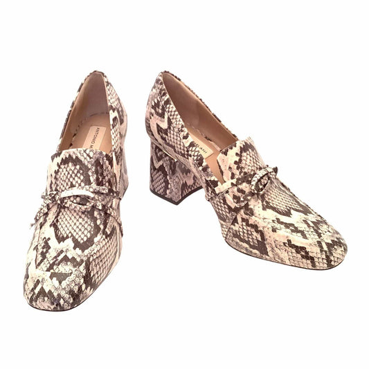 Snake Print Chunky Loafers 9 / B&W / Y2K - Now