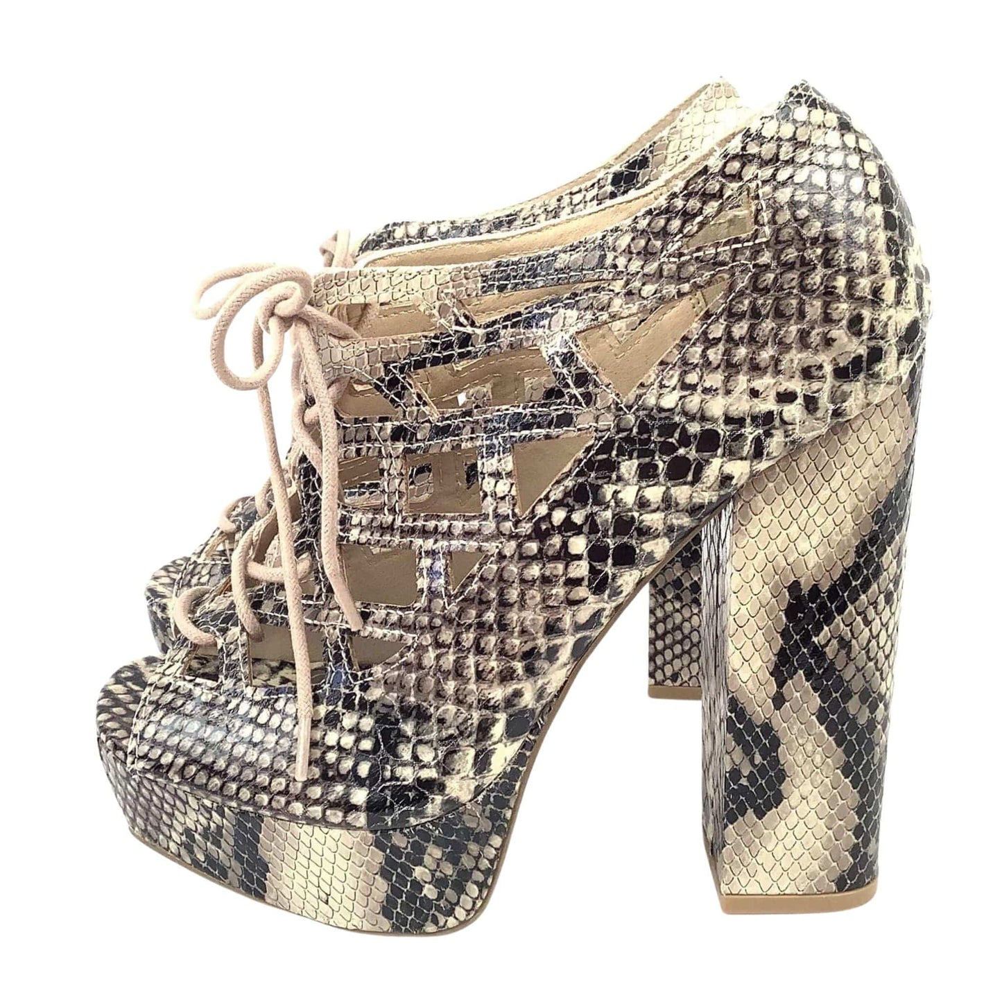 Snake Print Platform Shoes