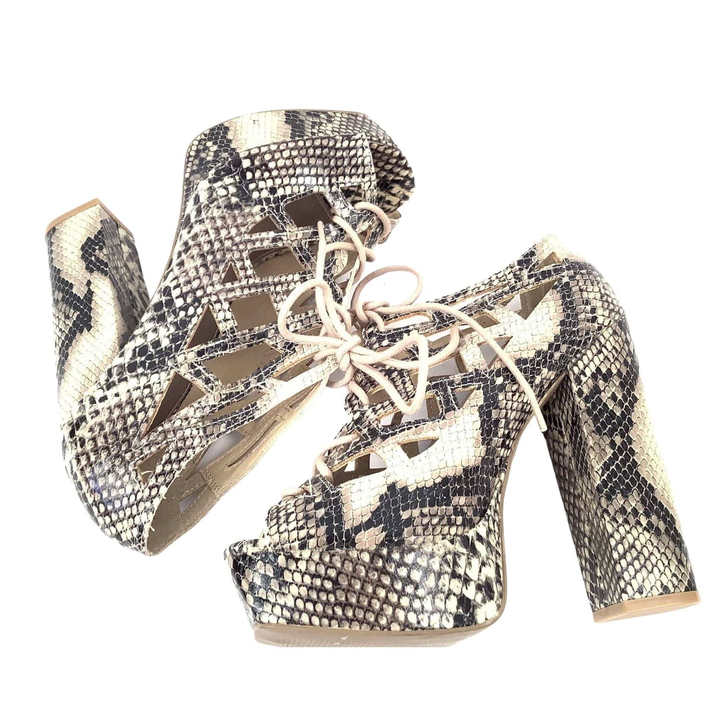 Snake Print Platform Shoes