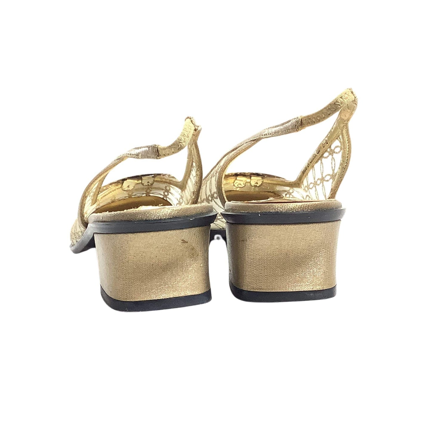 Square Toe Gold Heels