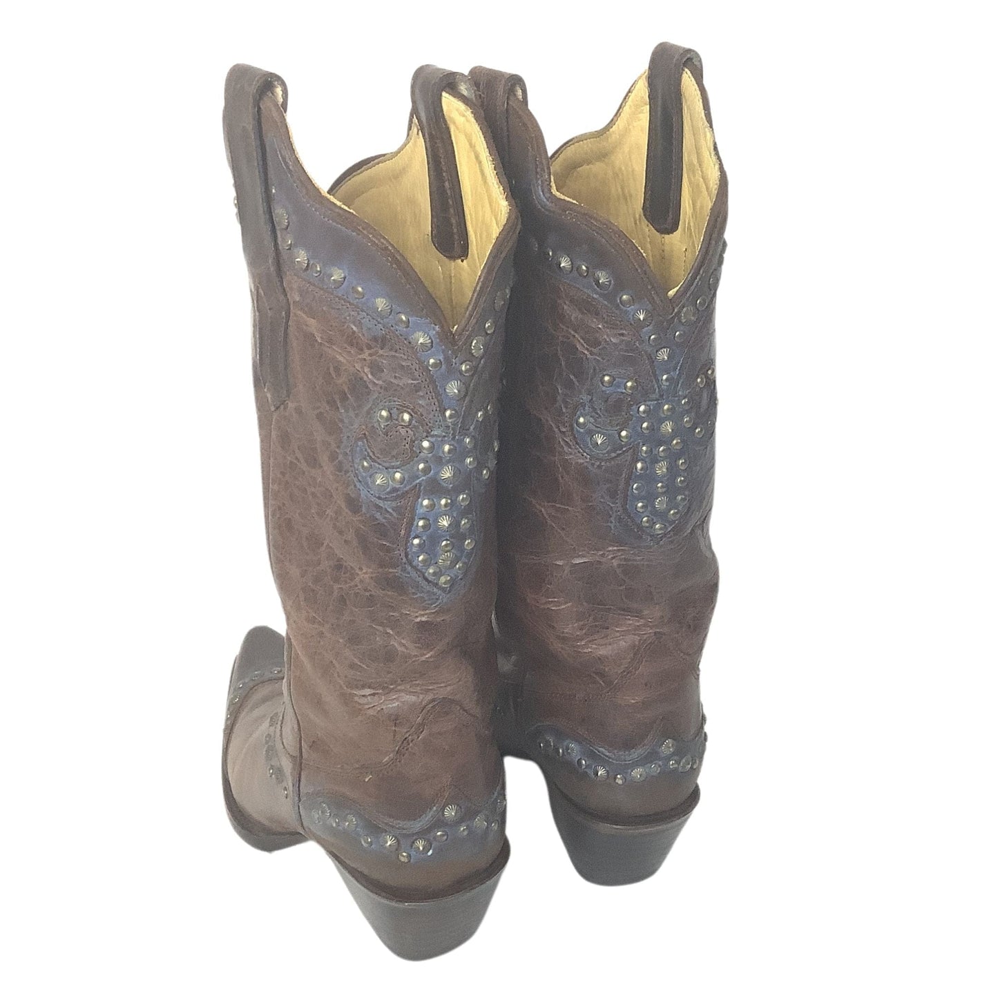 Studded Cowboy Boots 6.5 / Brown / Y2K - Now