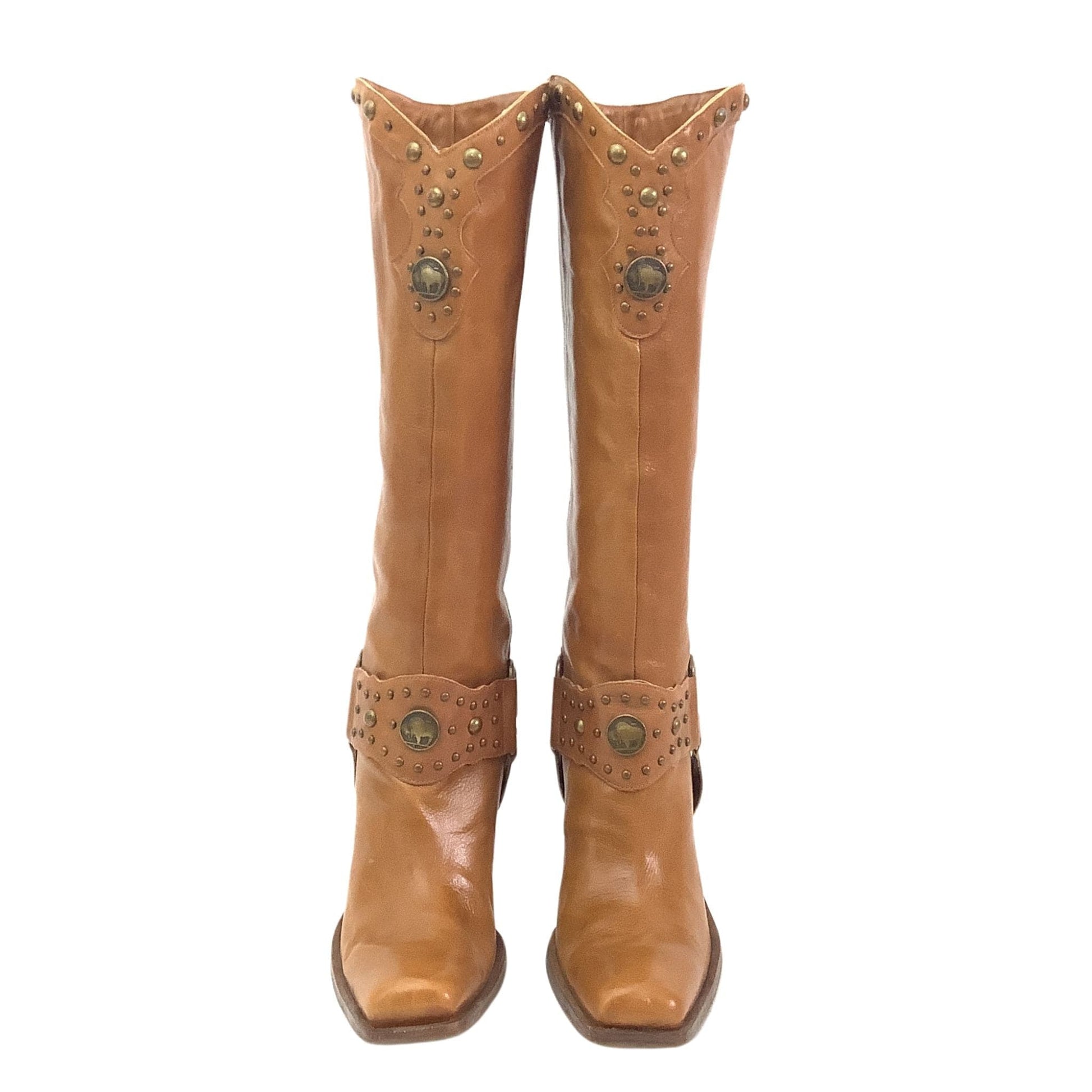 Studded Western Boots 7M / Tan / Y2K - Now