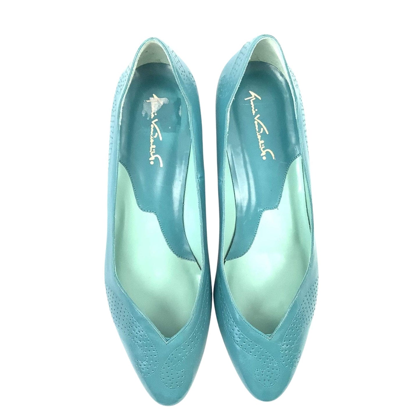 Teal-Blue Wedge Heels