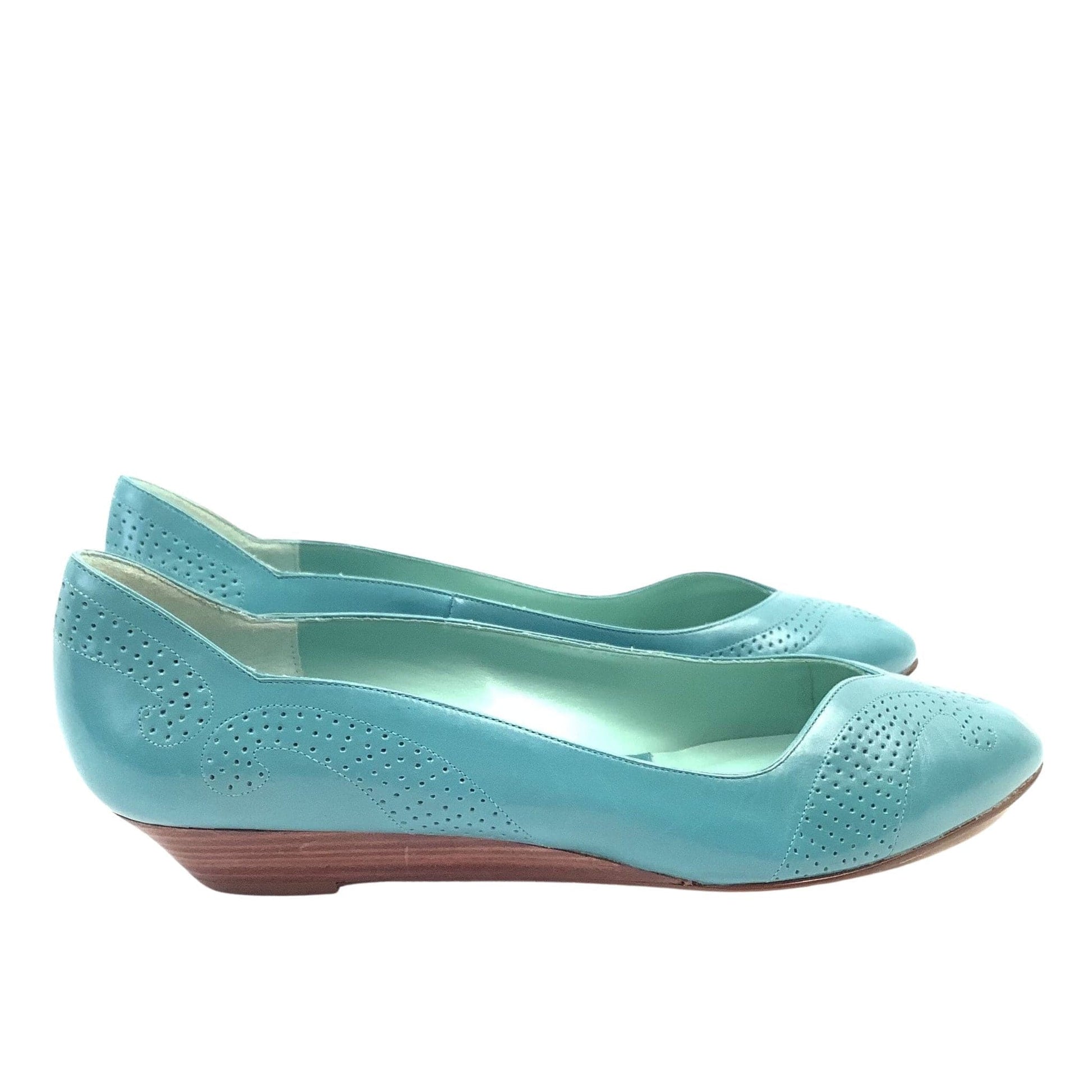 Teal-Blue Wedge Heels