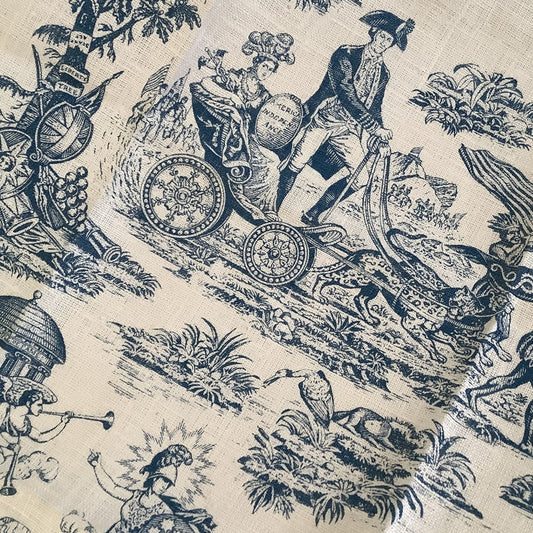 Toile Linen Tea Towel