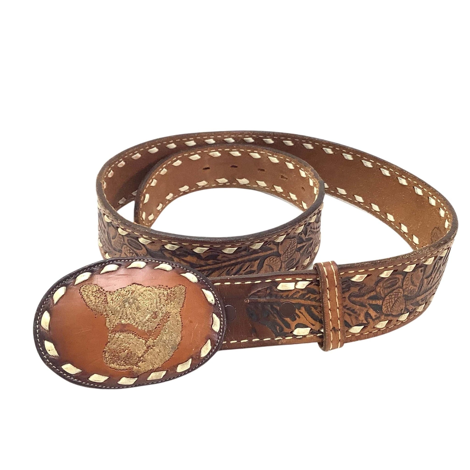 Tooled Cowboy Belt