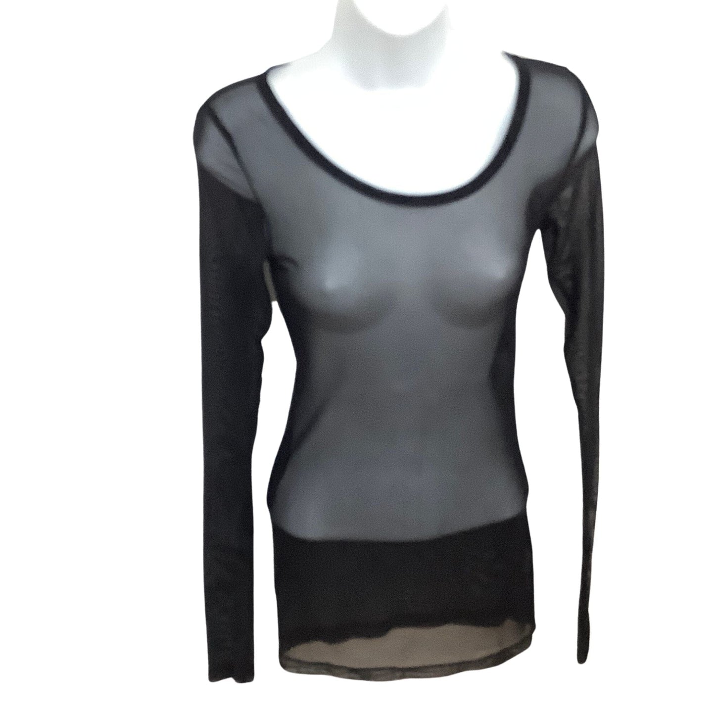 Transparent Black T Shirt Small / Black / Y2K - Now