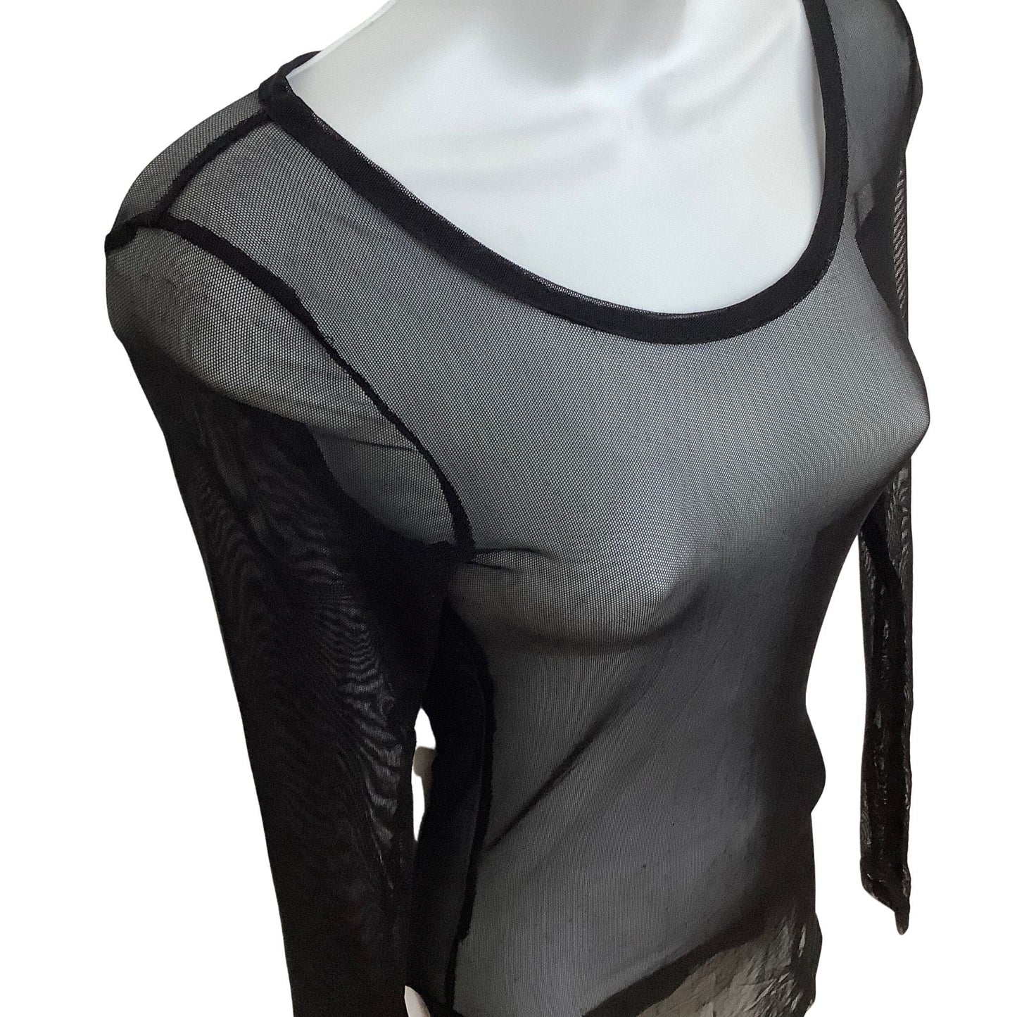 Vintage Transparent Black T-Shirt - Y2K Fashion