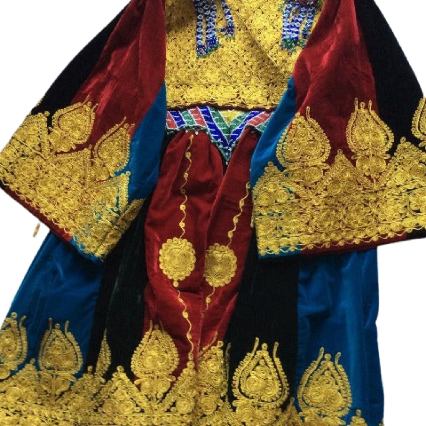 Tribal Ethnic Kuchi Dress Medium / Multi / Vintage 1990s