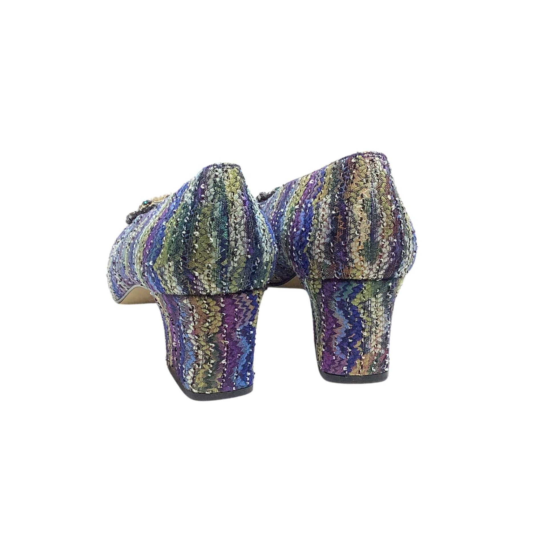 Tweed Square Toe Heels