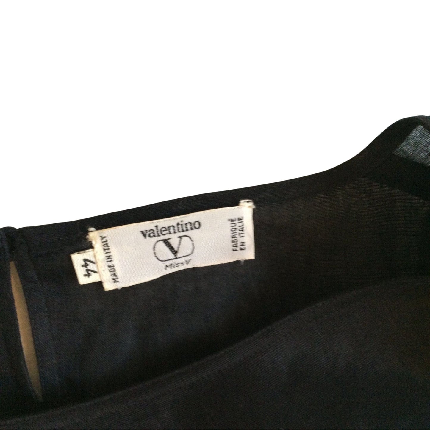 Valentino Garavani Blouse - Black Linen Crochet Trim