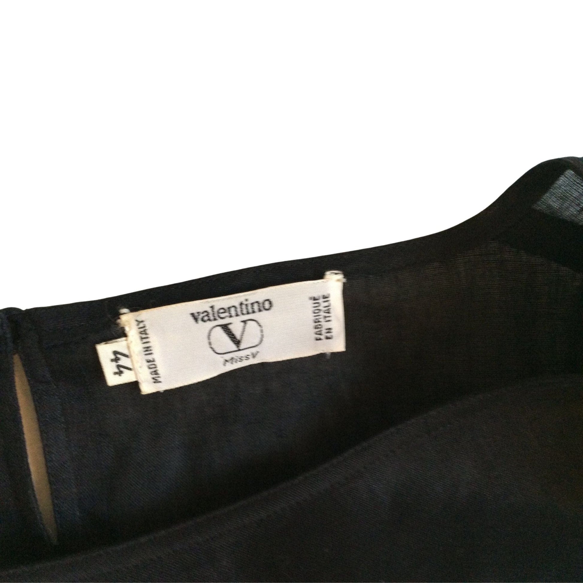 Valentino Garavani Blouse - Black Linen Crochet Trim