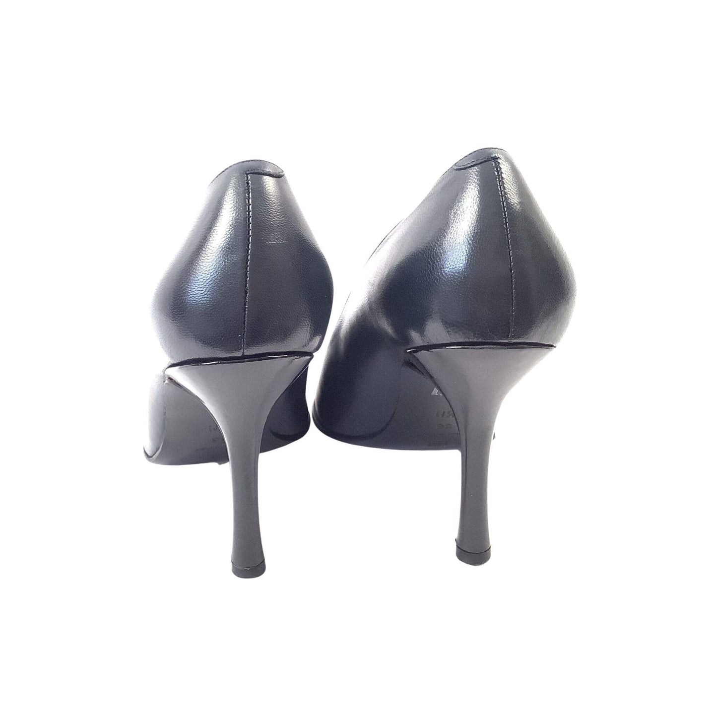 Via Spiga high-heeled black pump shoes back view