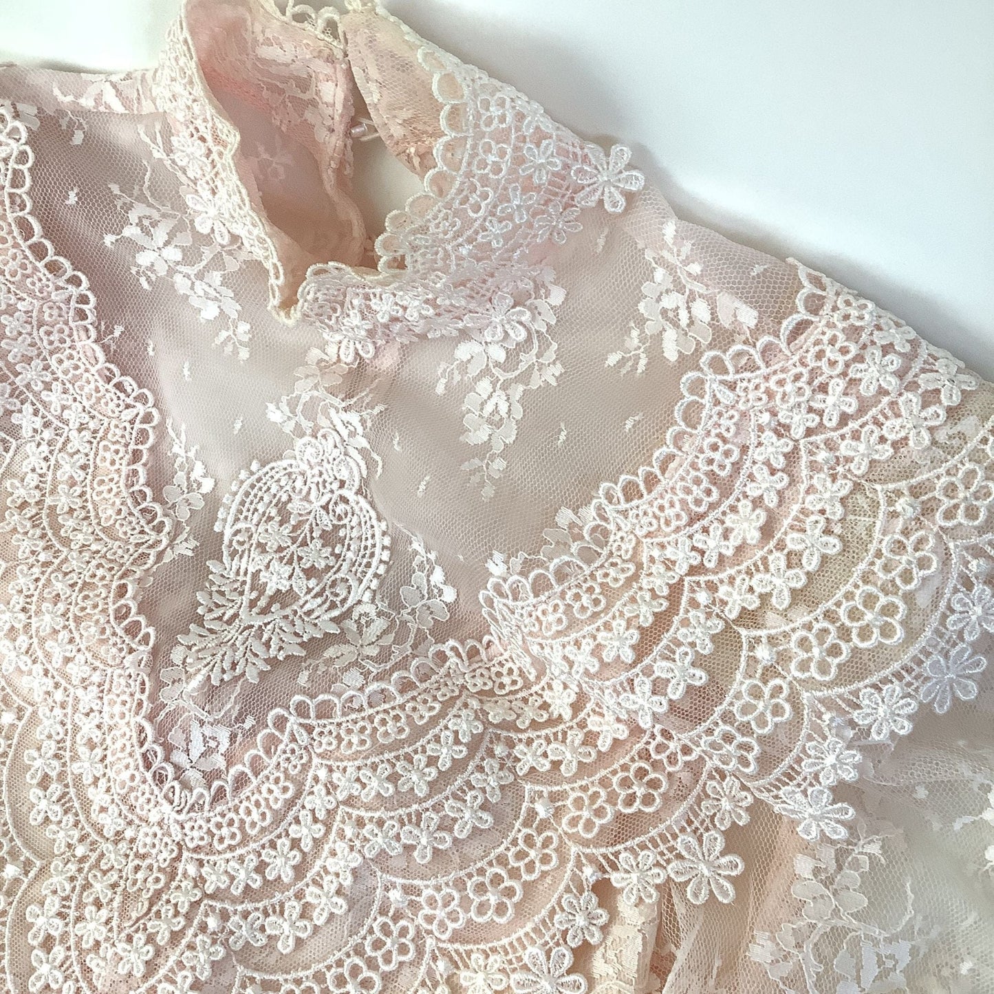 Barbara Chodos Pink Lace Blouse - Vintage 1980s
