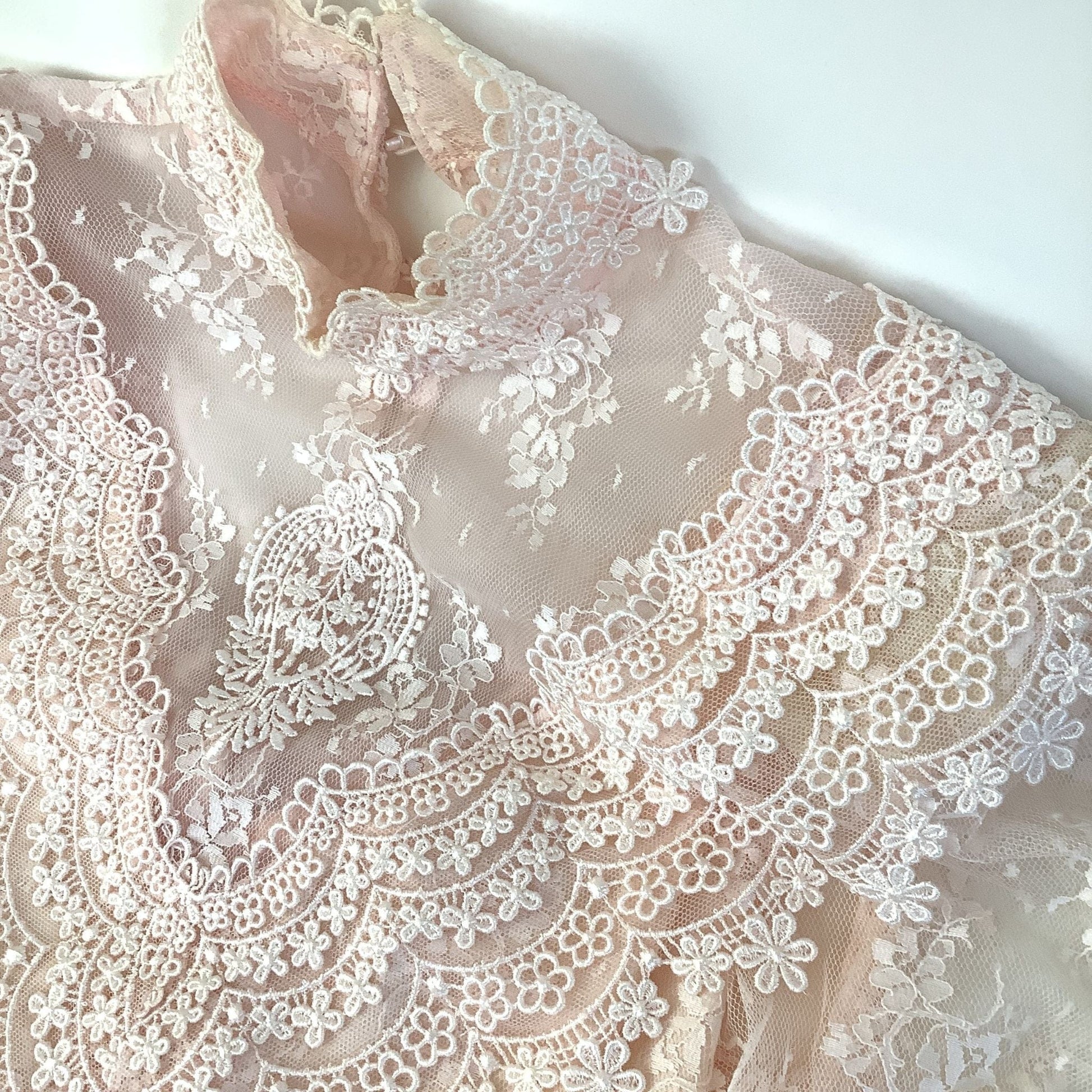 Barbara Chodos Pink Lace Blouse - Vintage 1980s