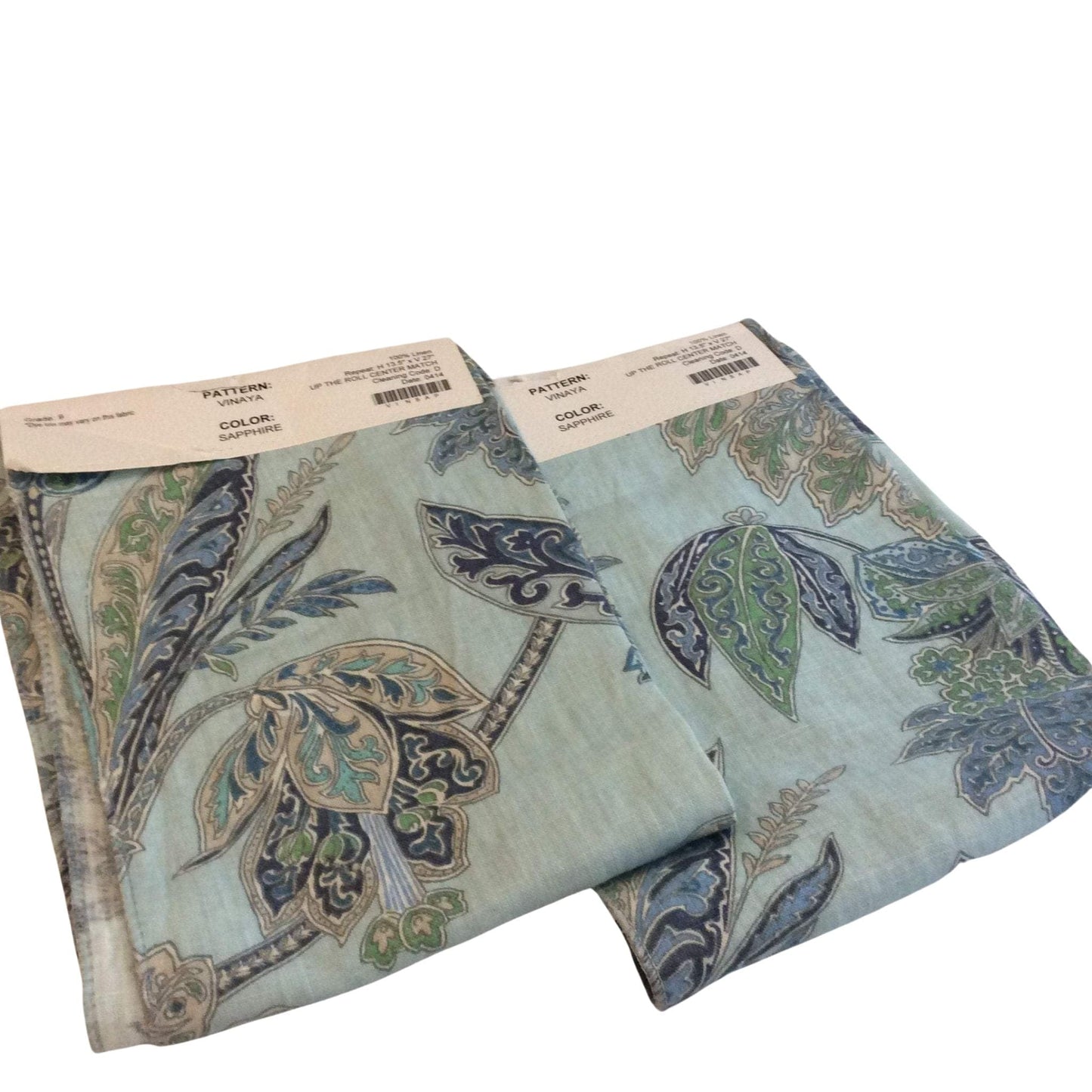 Blue Paisley Linen Two Pieces View