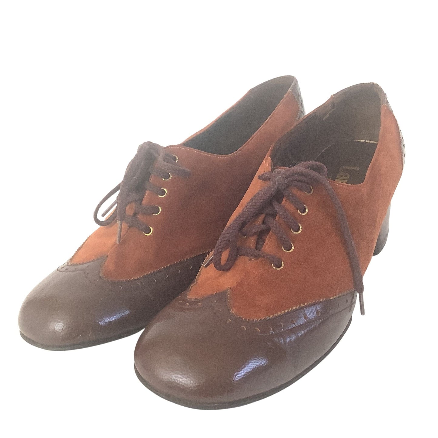 Vintage 1960s Laceup Heels 7.5 / Multi / Vintage 1960s