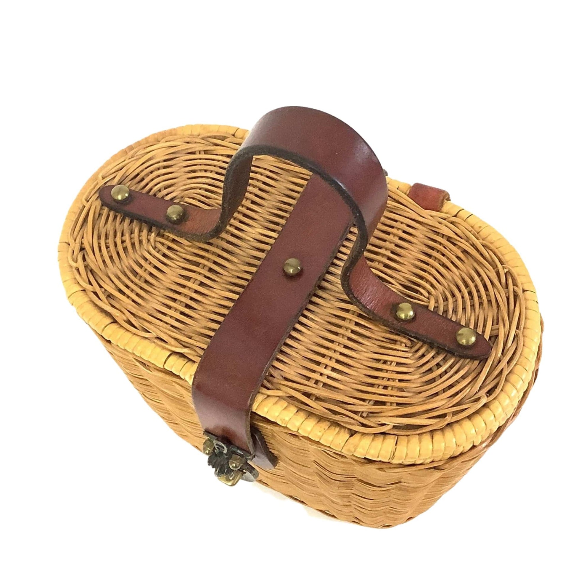 Vintage Aigner Basket Bag Natural / Natural Fibers / Vintage 1960s