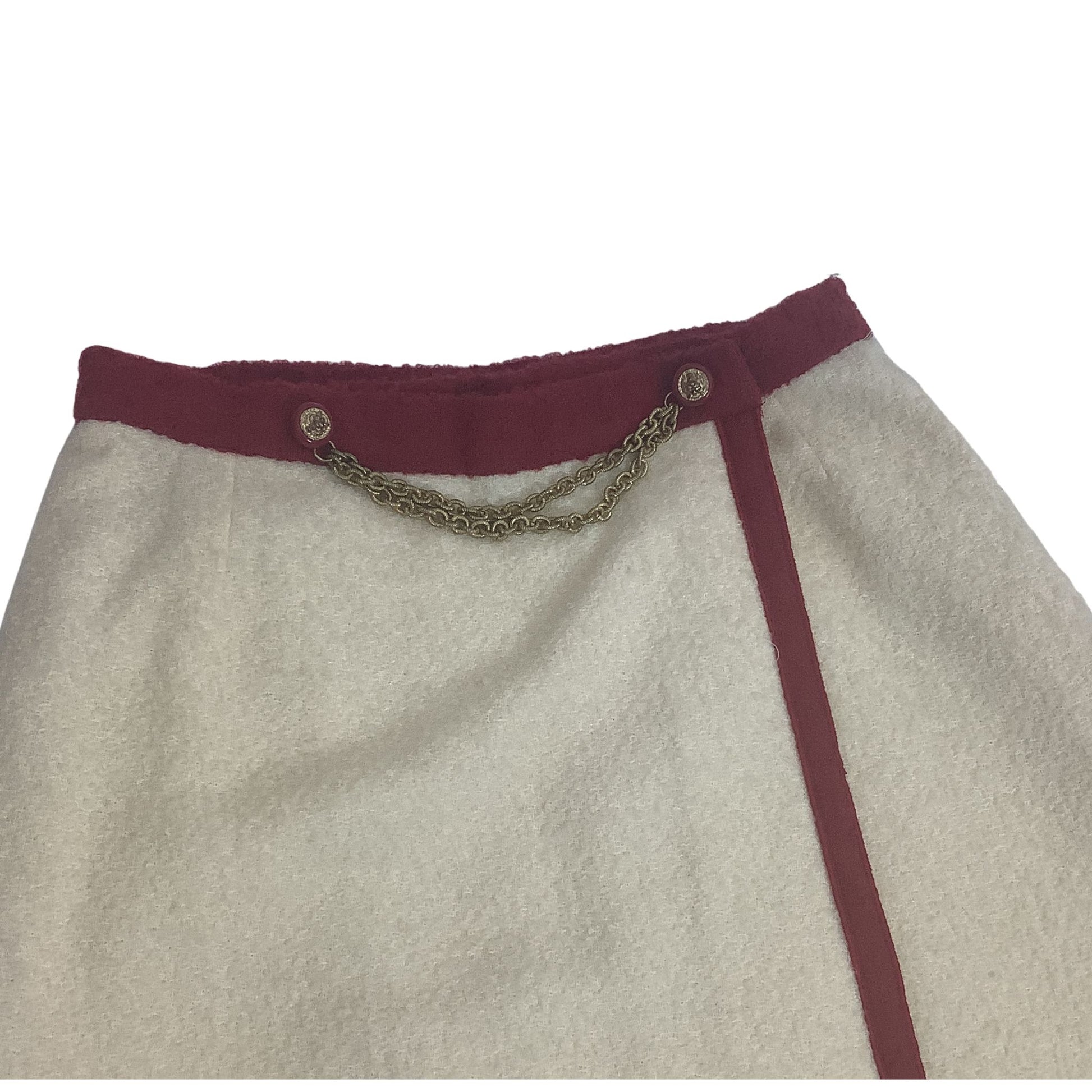 Vintage Albert Nipon Skirt Gold Chain Decorative Detail View