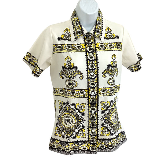 Vintage Art Deco Blouse - Rockabilly Fashion 1950s