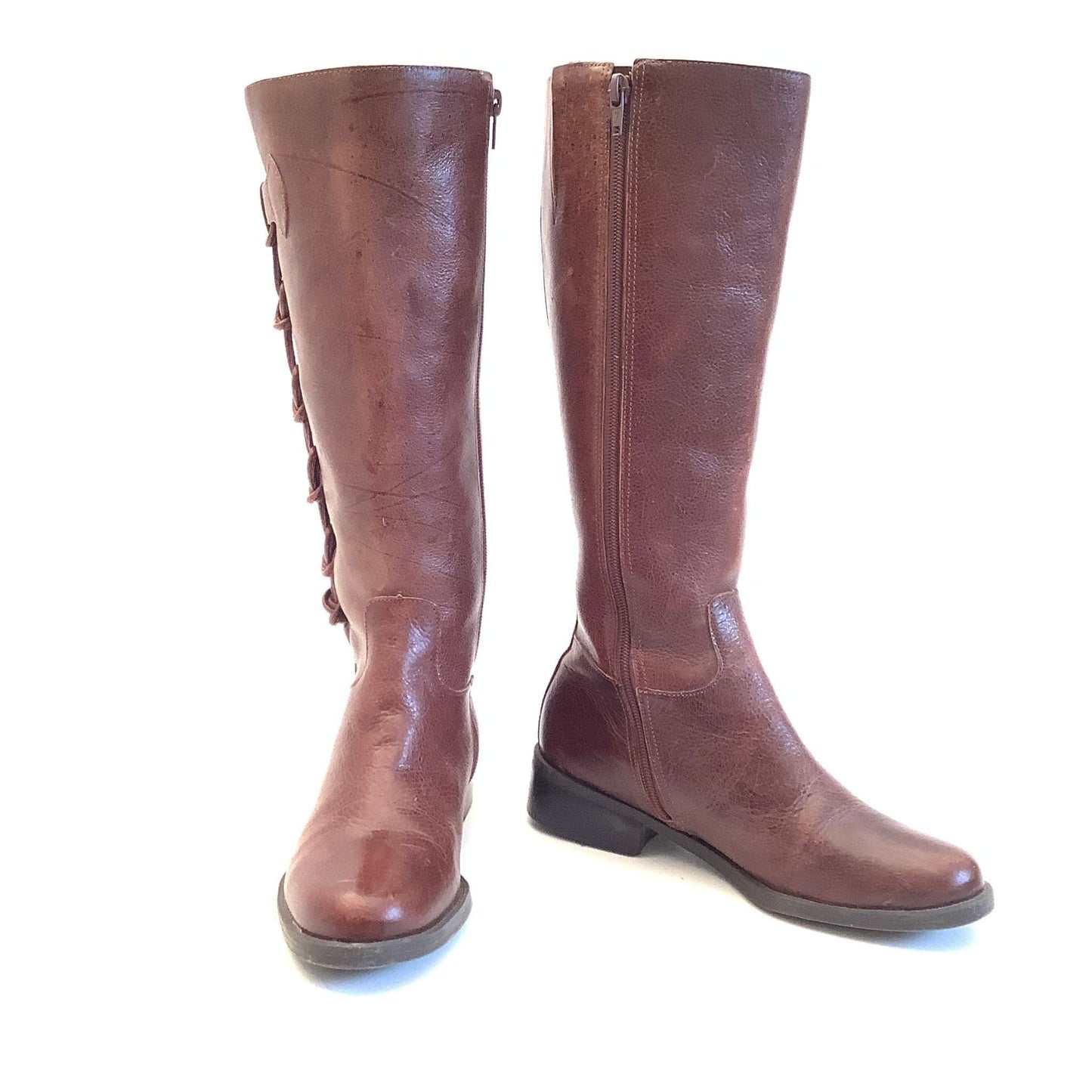 Brown Leather Campus Boots 7 / Brown / Vintage 1990s