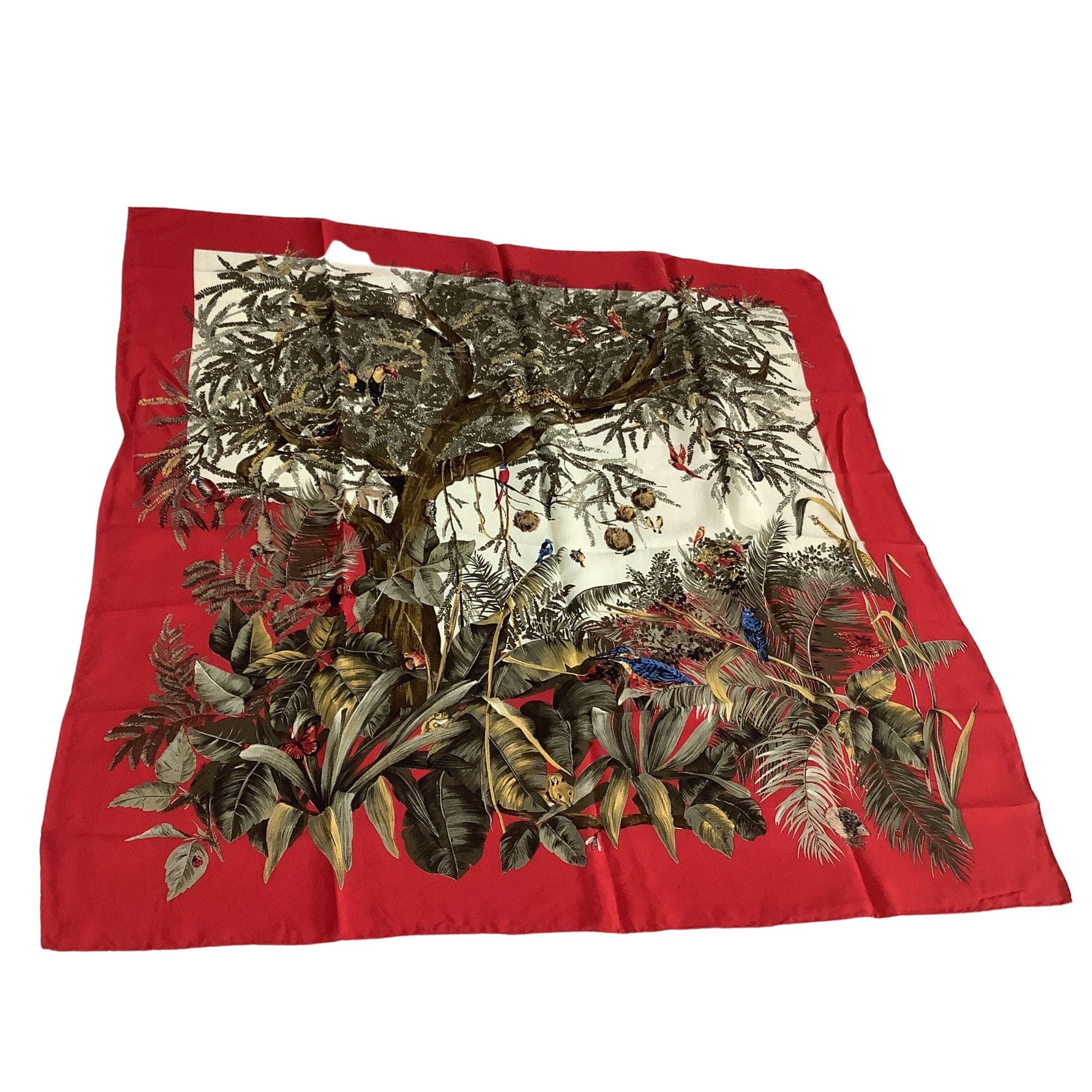 Vintage Botanical Silk Scarf