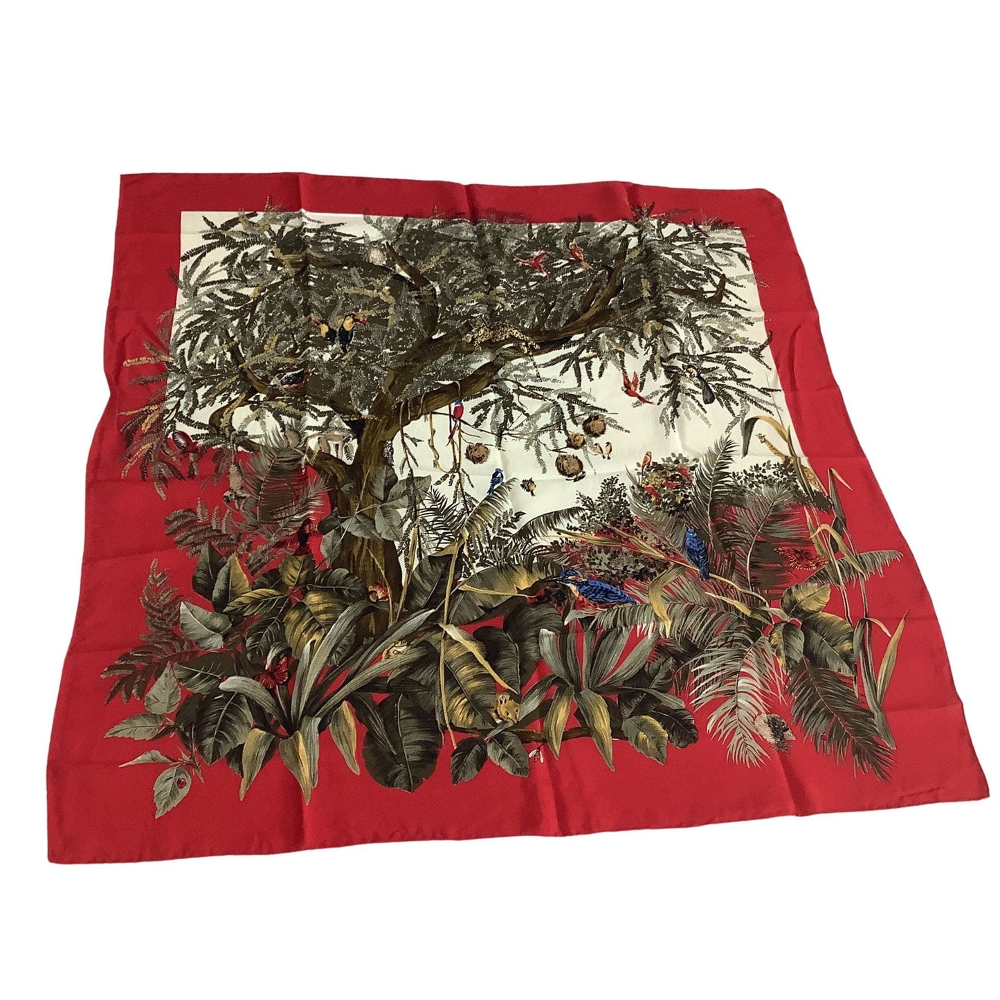 Vintage Botanical Silk Scarf