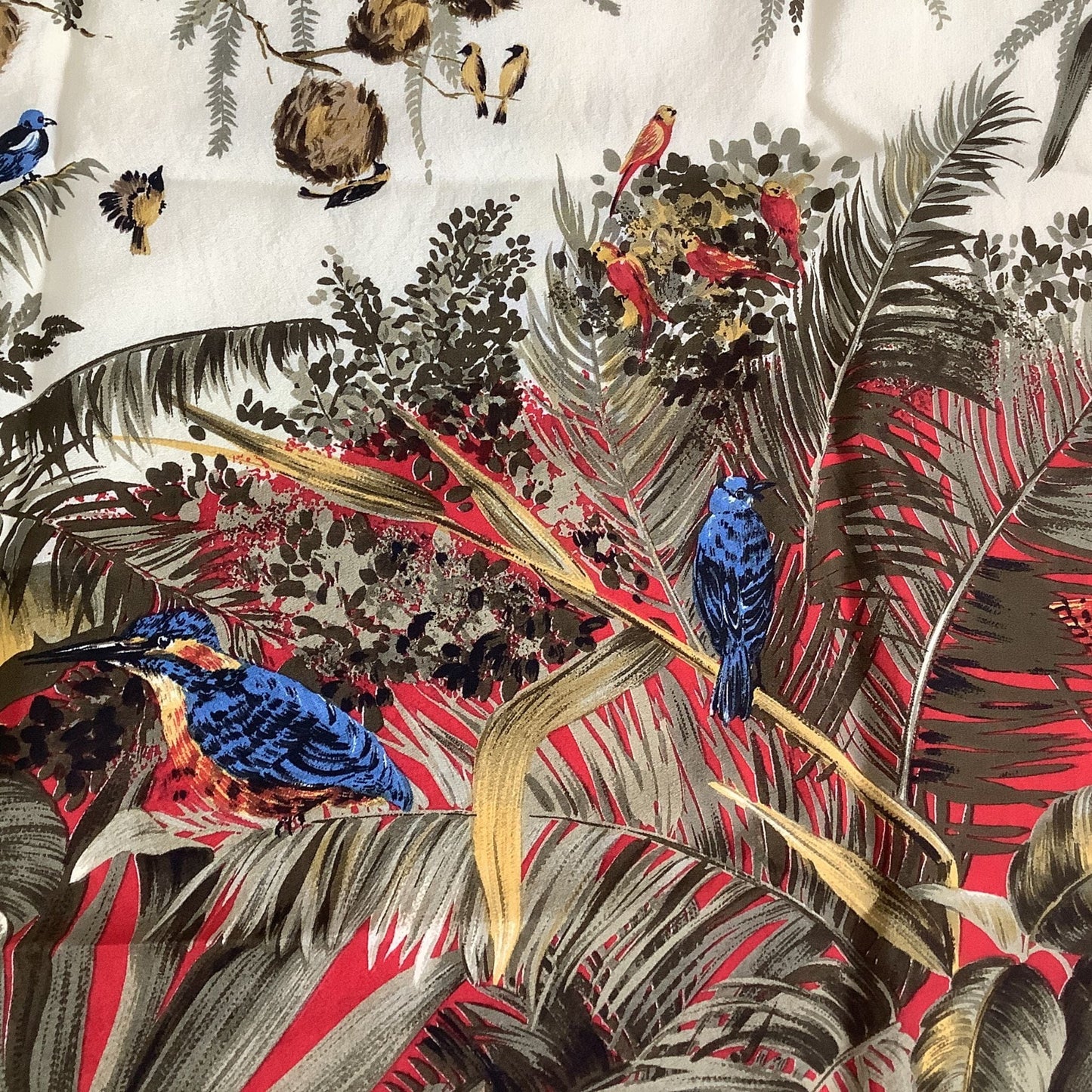 Vintage Botanical Silk Scarf