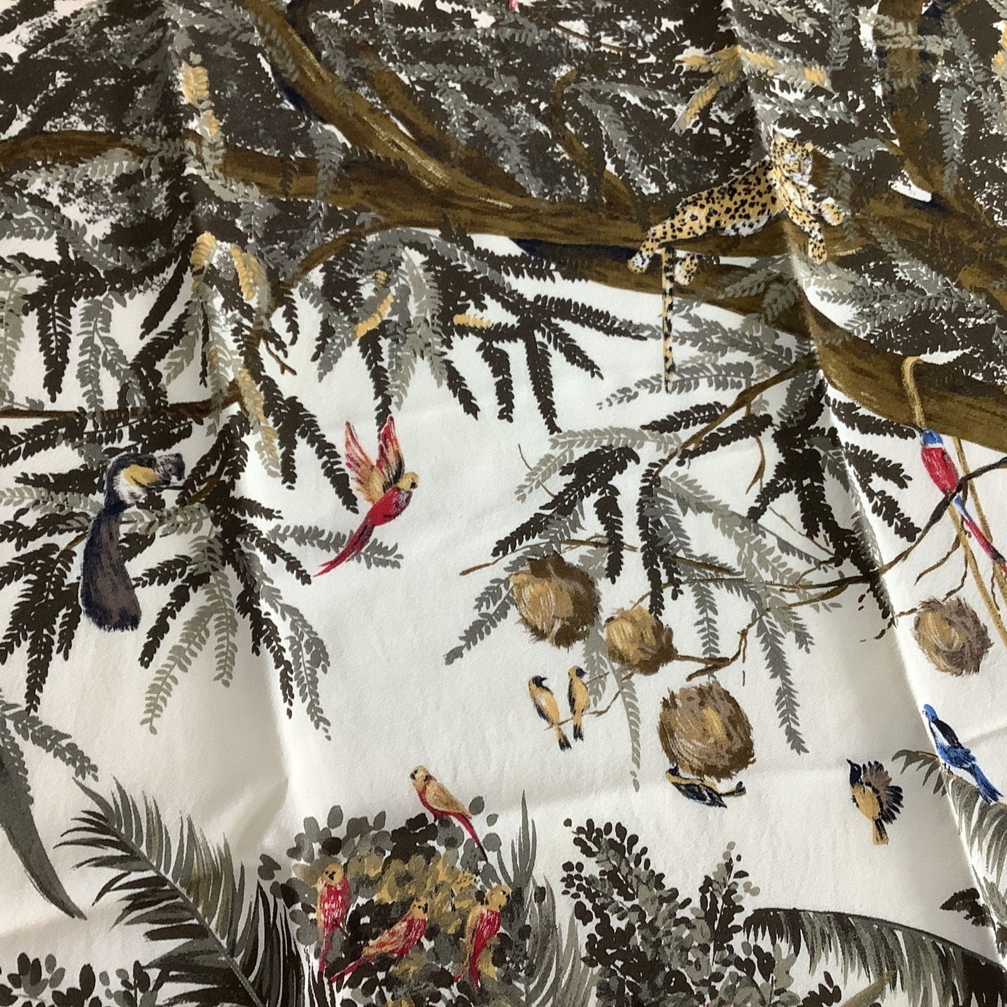 Vintage Botanical Silk Scarf