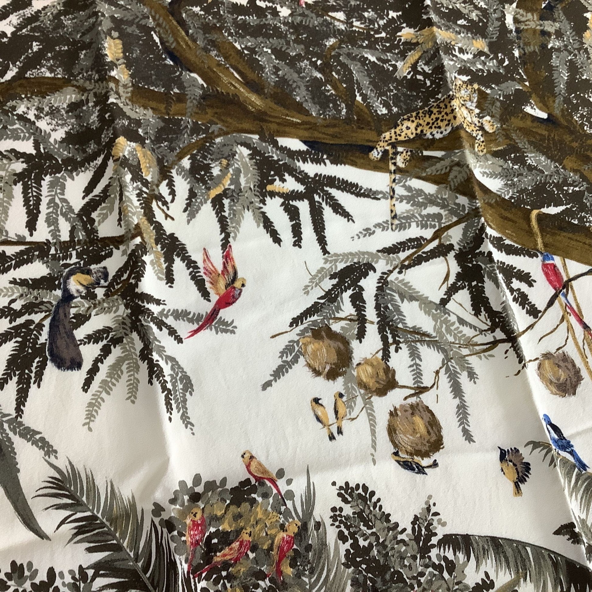 Vintage Botanical Silk Scarf