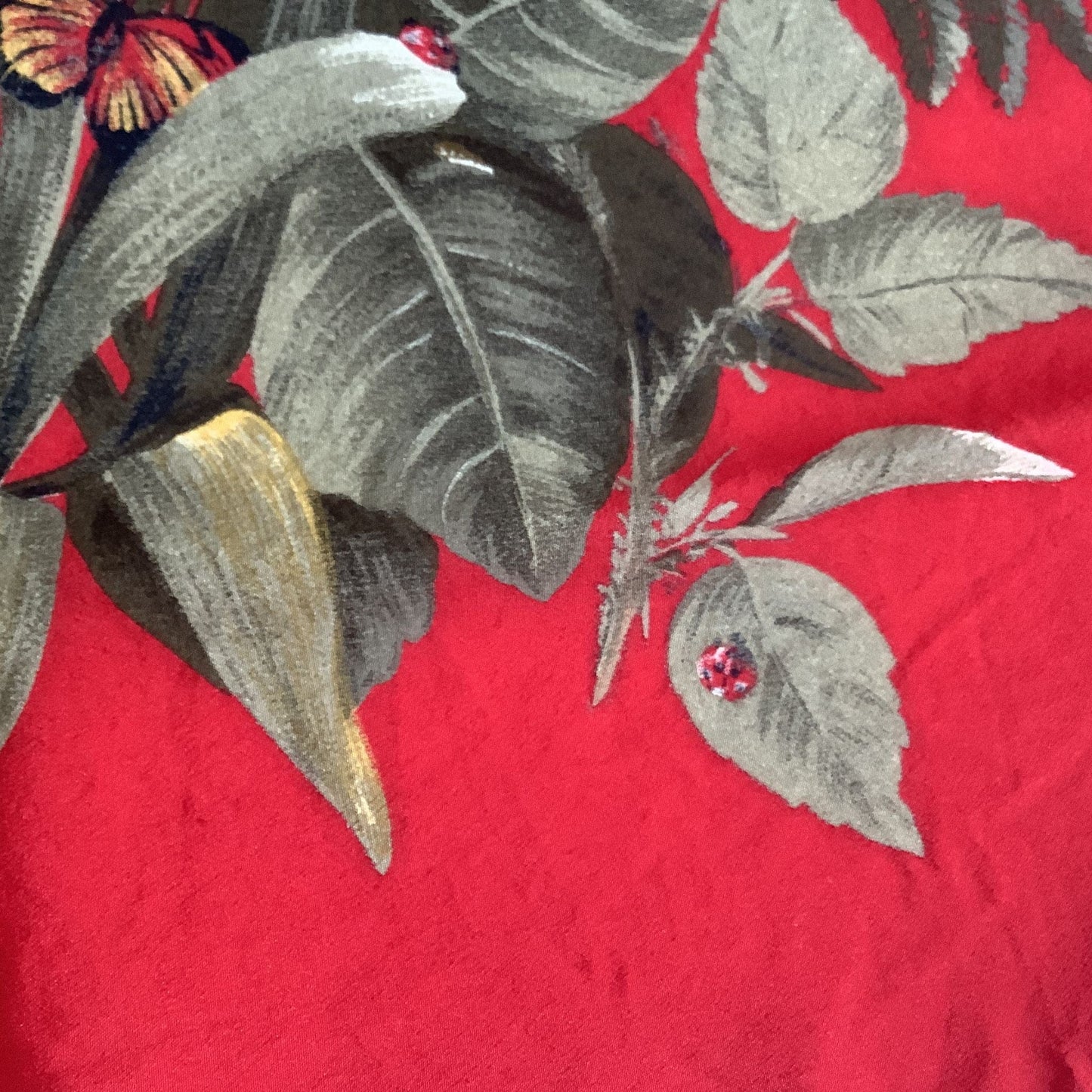 Vintage Botanical Silk Scarf