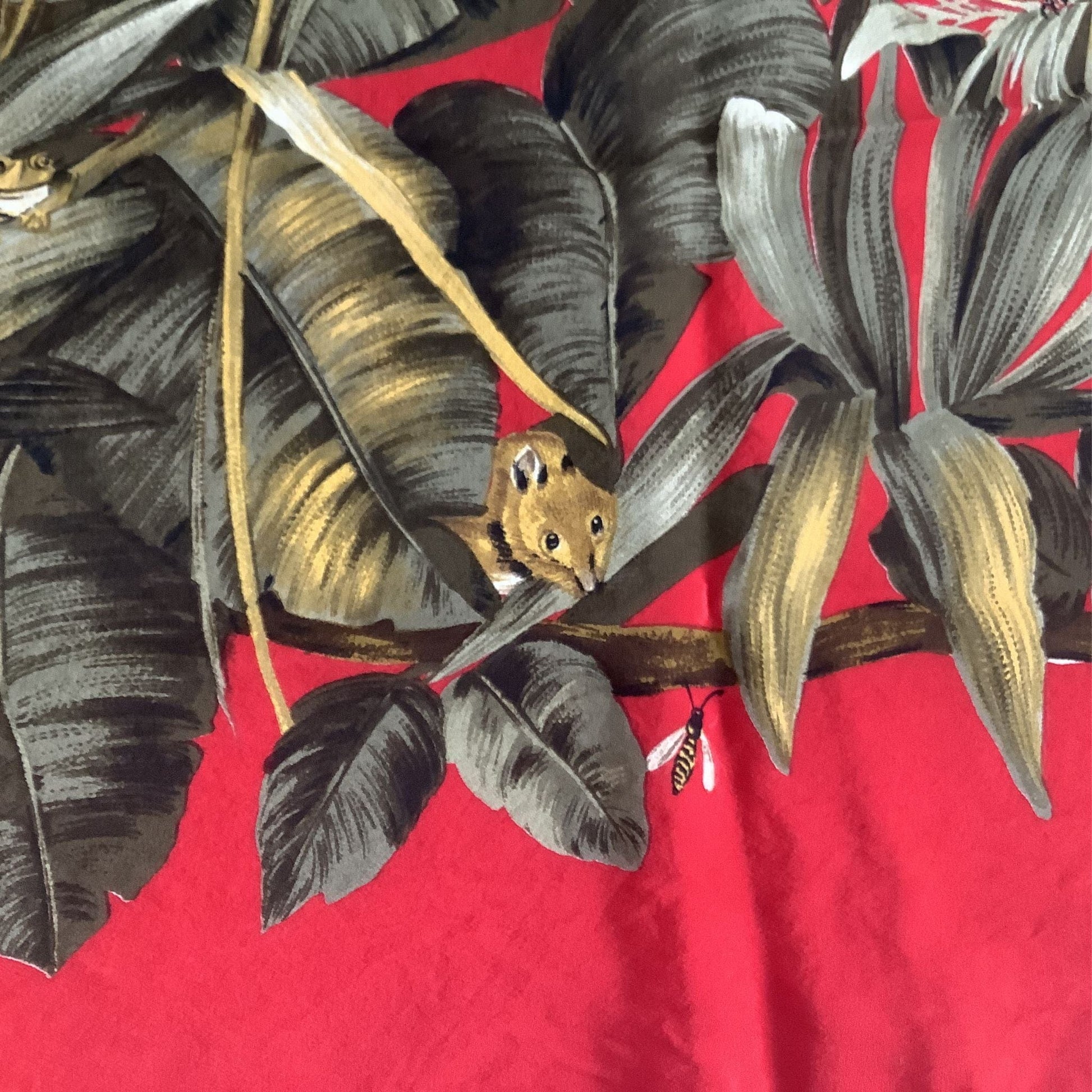 Vintage Botanical Silk Scarf