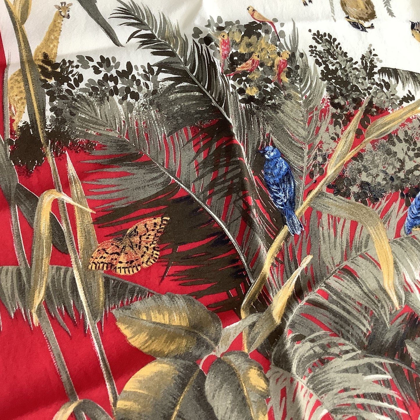 Vintage Botanical Silk Scarf