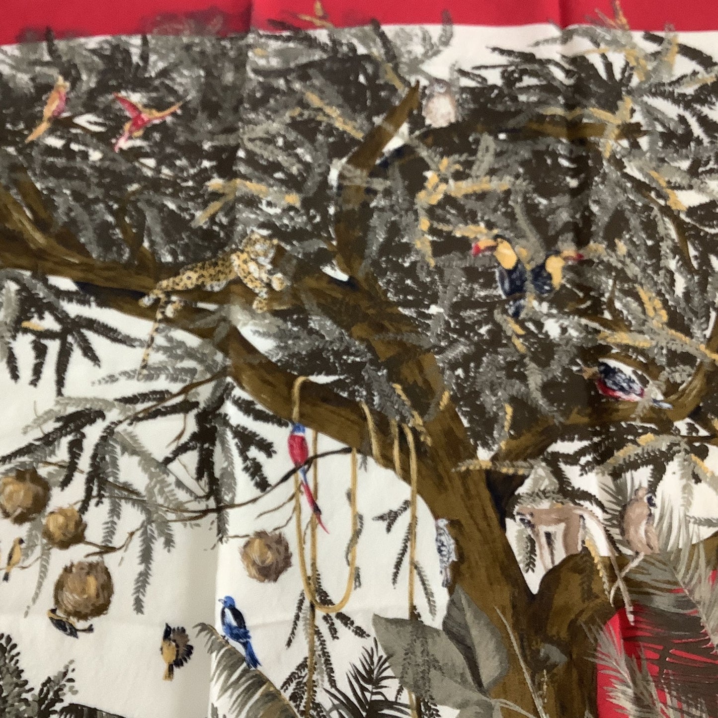 Vintage Botanical Silk Scarf