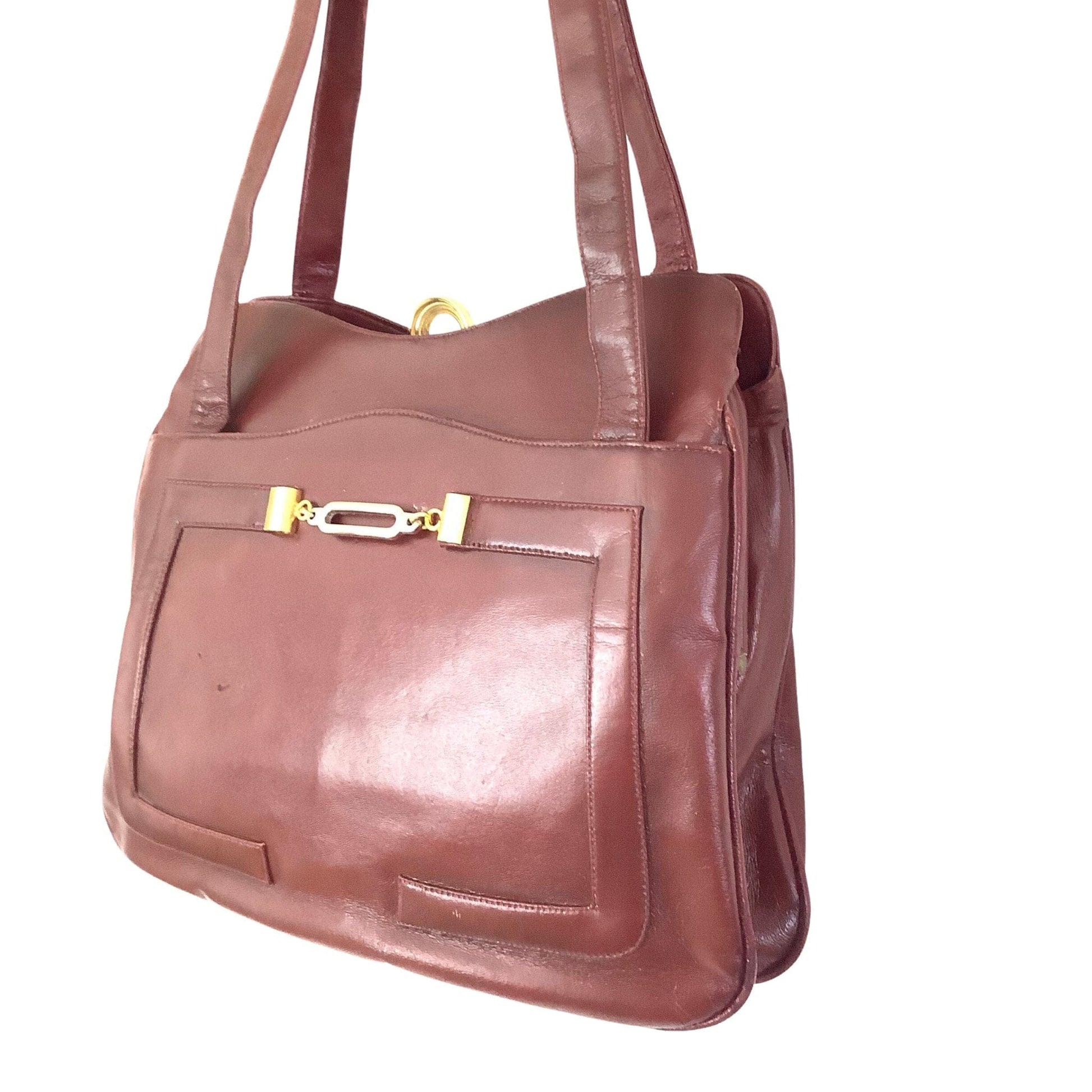 Vintage Burgundy Handbag