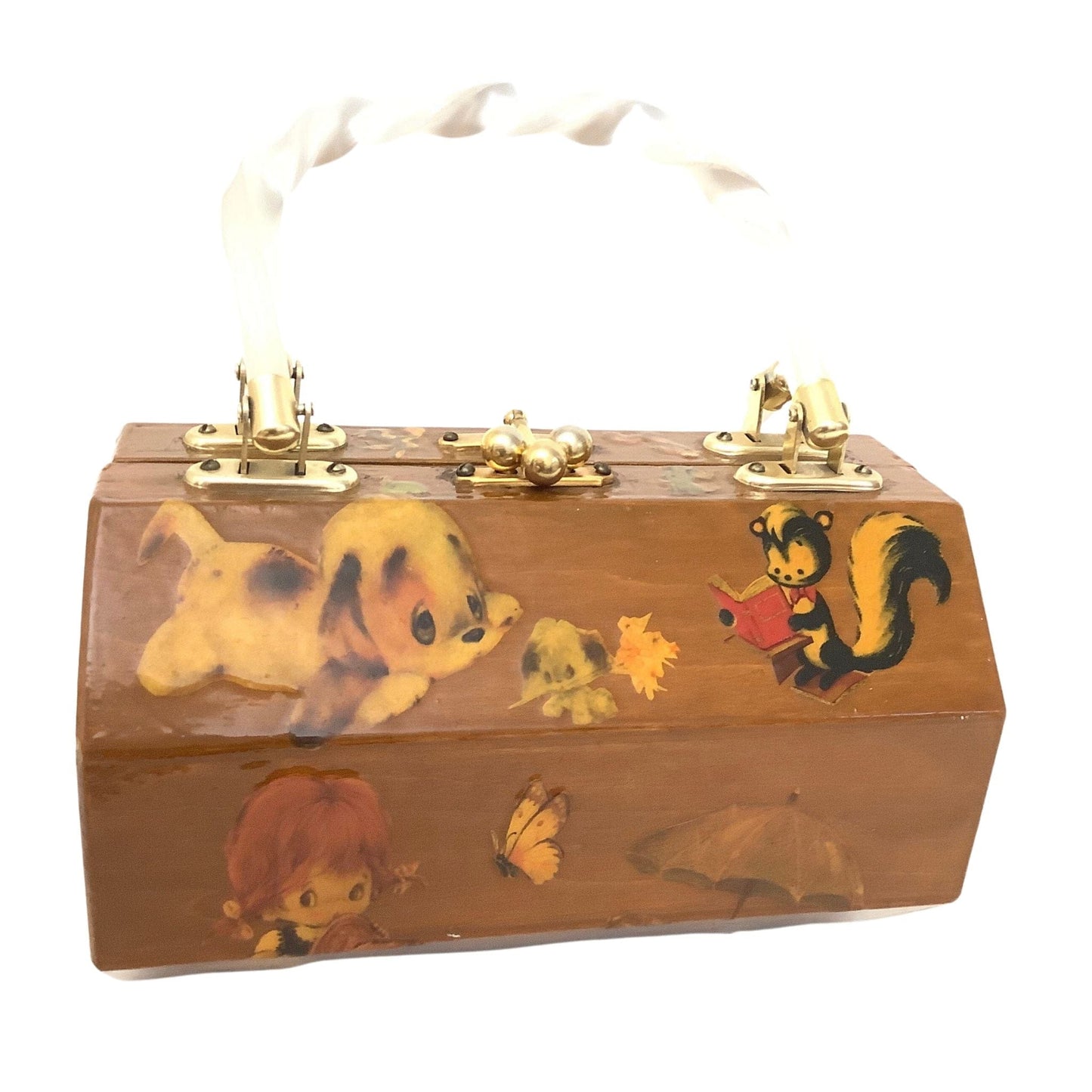 Vintage Cartoons Box Bag