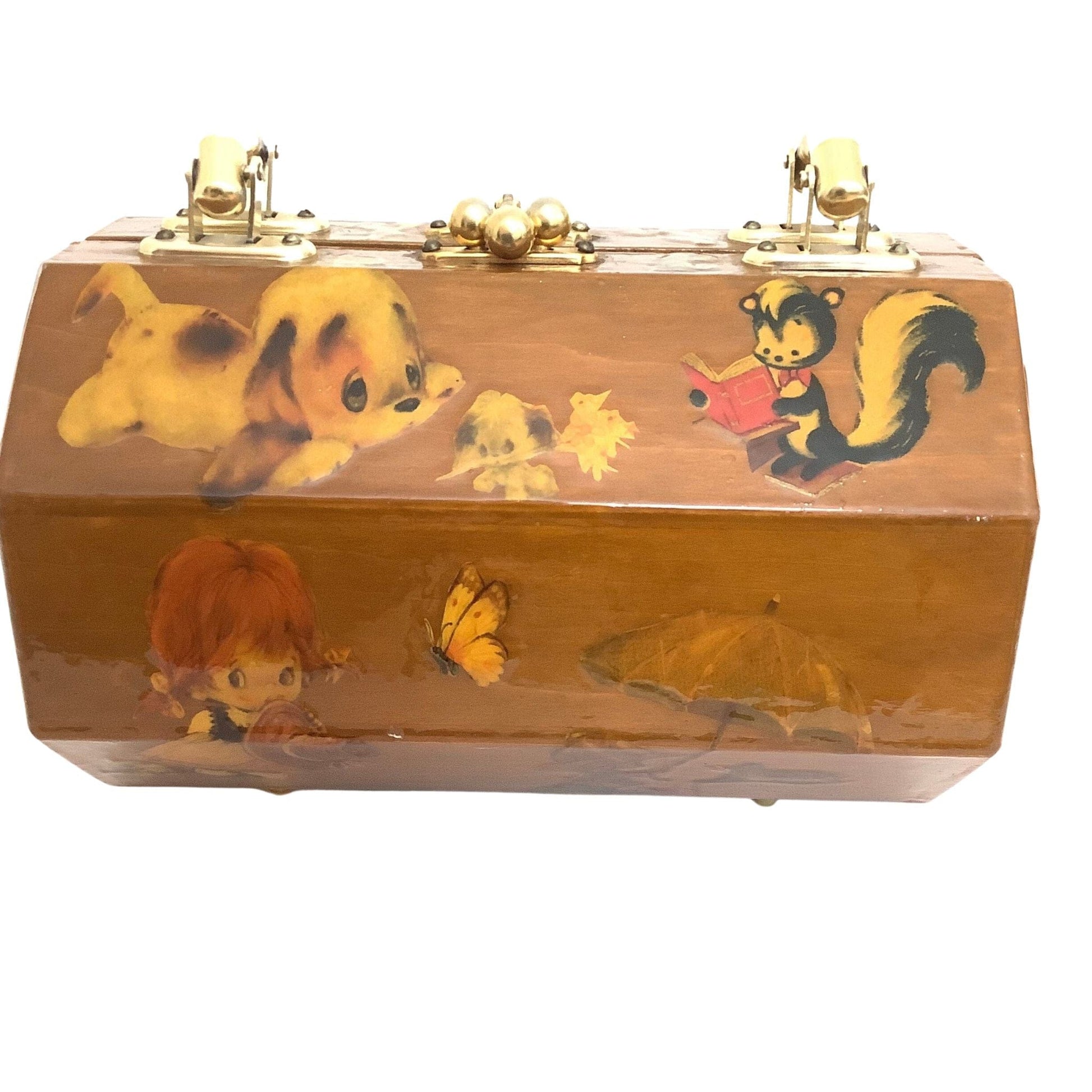 Vintage Cartoons Box Bag