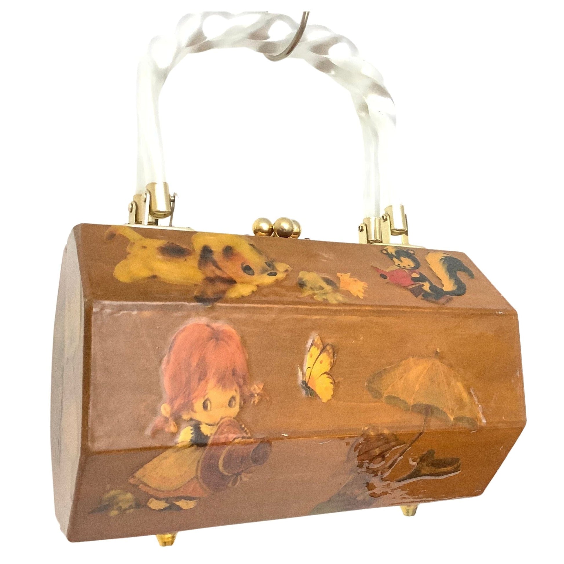 Vintage Cartoons Box Bag