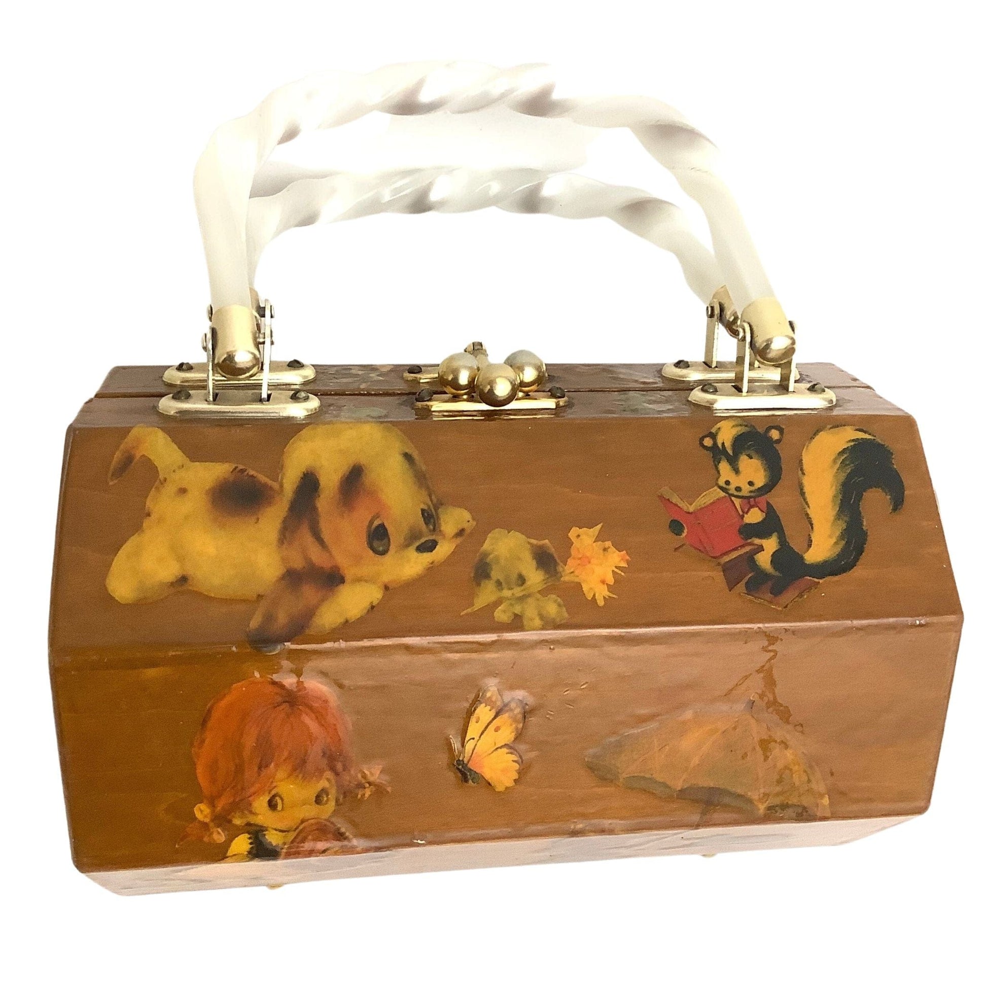 Vintage Cartoons Box Bag