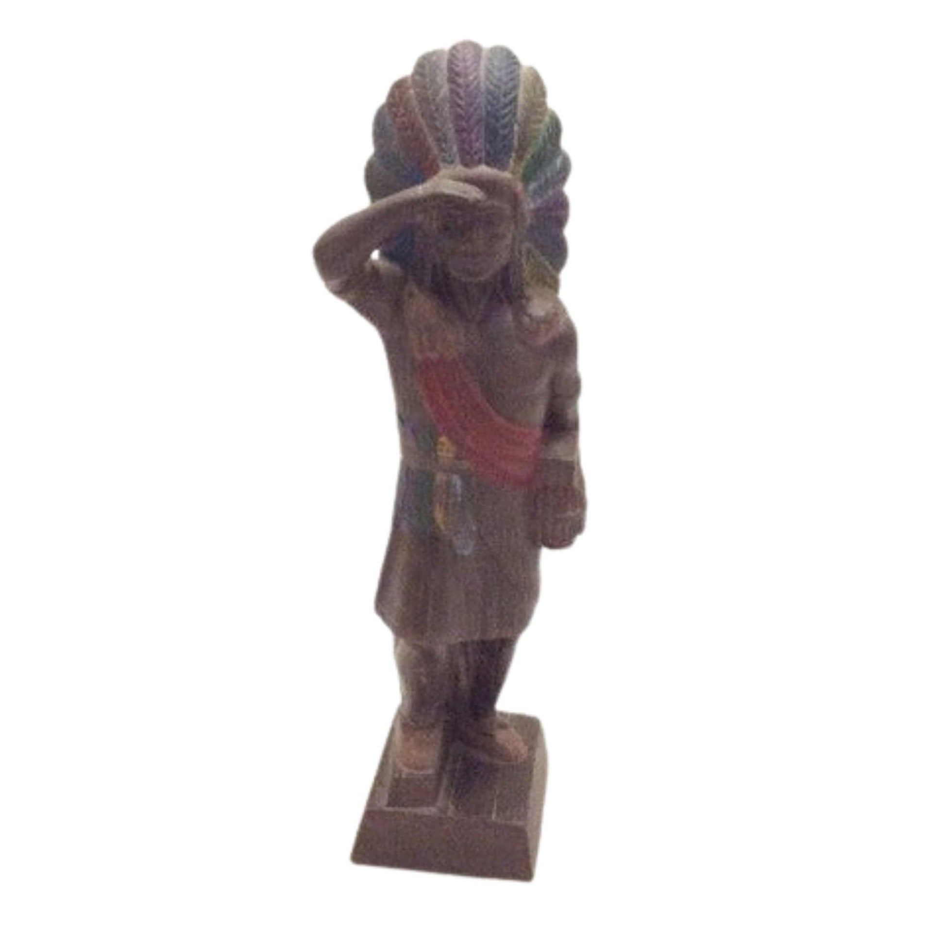 Vintage Cigar Indian Figurine Multi / Pottery / Vintage 1980s