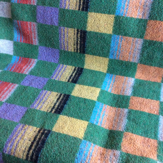 Vintage Color-Block Blanket